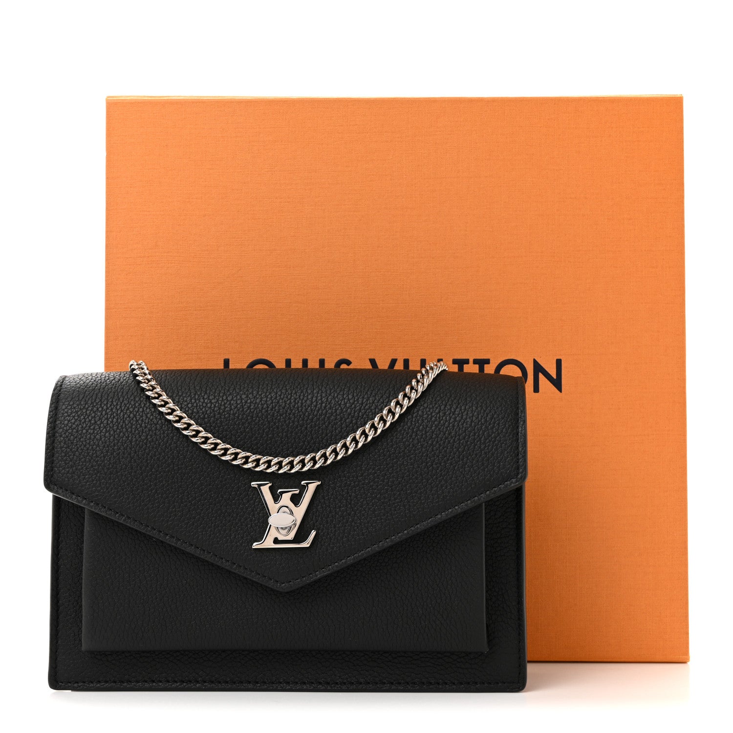Soft Calfskin My Lockme Chain Pochette Black