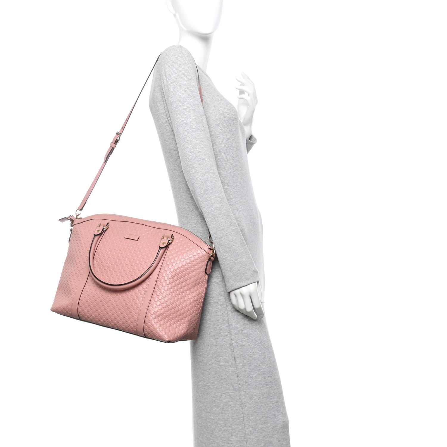 Soft Microguccissima Large Dome Satchel Soft Pink