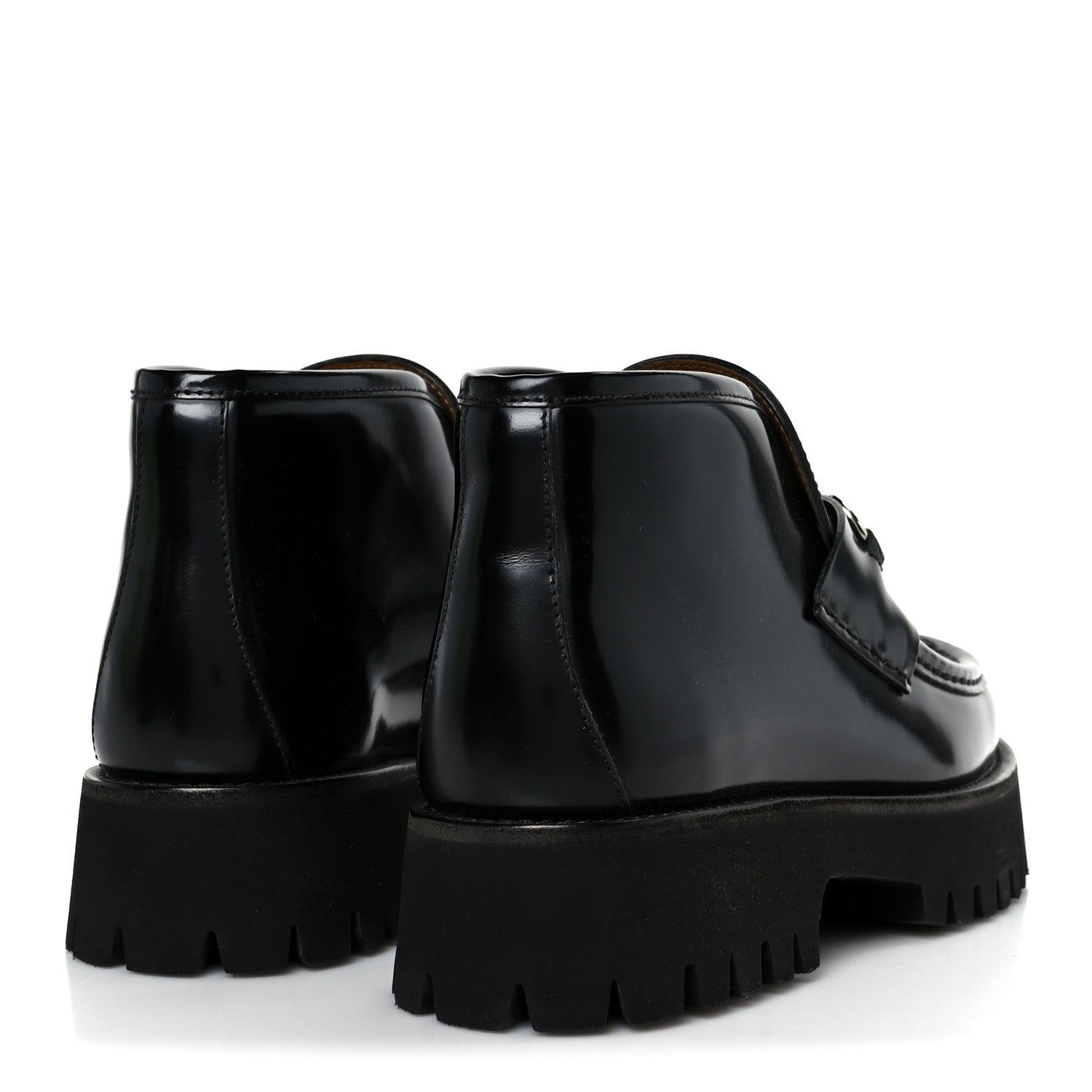 Cordovan Lux Womens Horsebit Platform Ankle Boots 39 Black