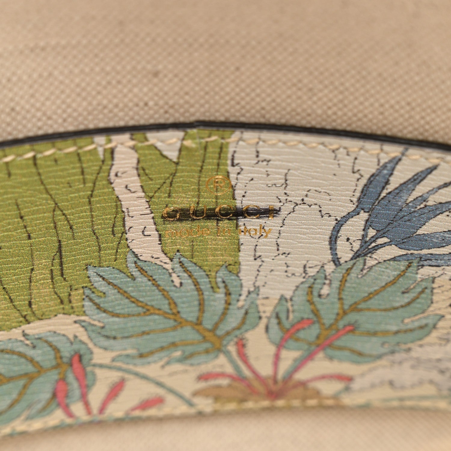New Shangai Calfskin Tiger Savanah Web Mini Horsebit 1955 Top Handle Bag Chalky White Multicolor