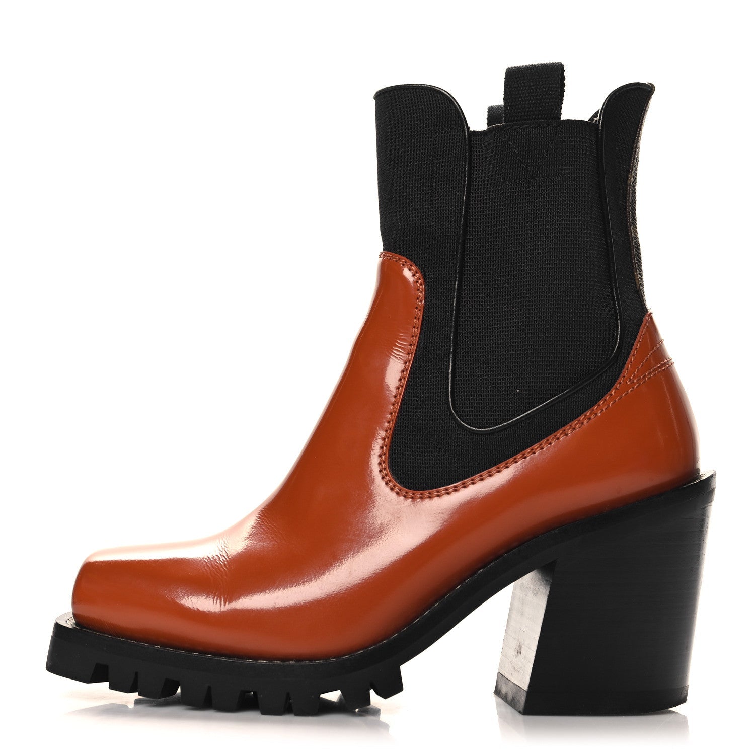 Patent Monogram Limitless Ankle Boots 38 Cognac