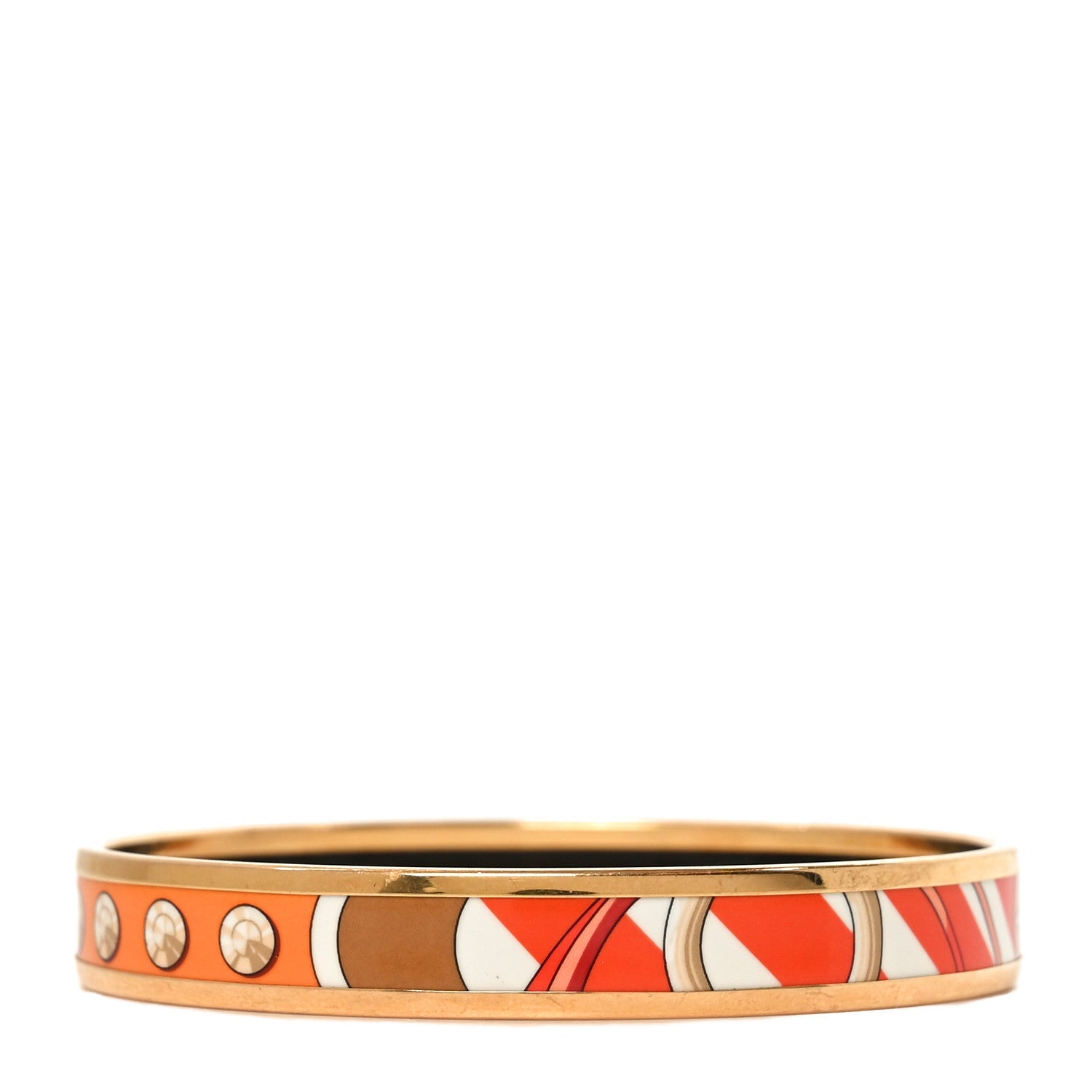 Enamel Printed Narrow Coaching Bracelet 62 Fibres Et Pelages