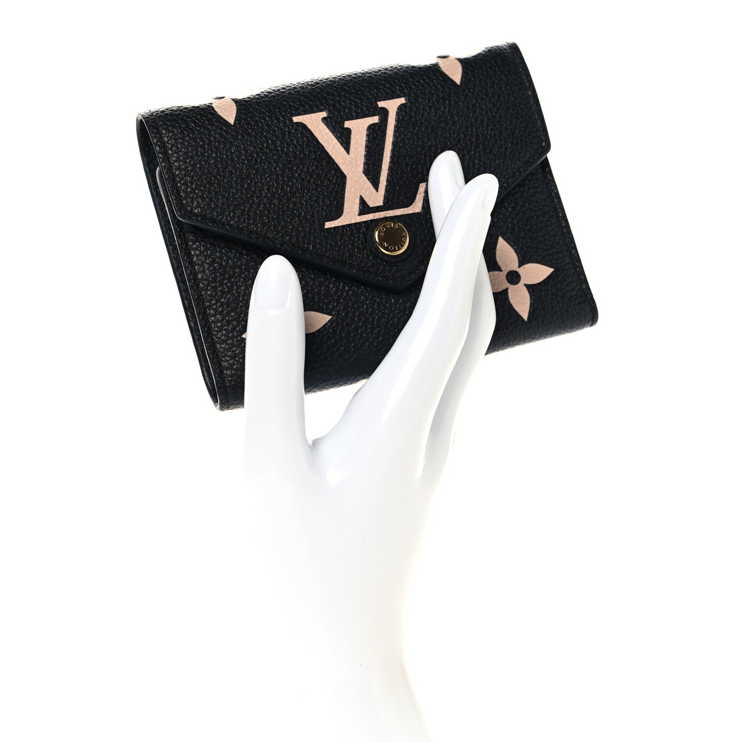 Empreinte Monogram Giant Victorine Wallet Black Beige