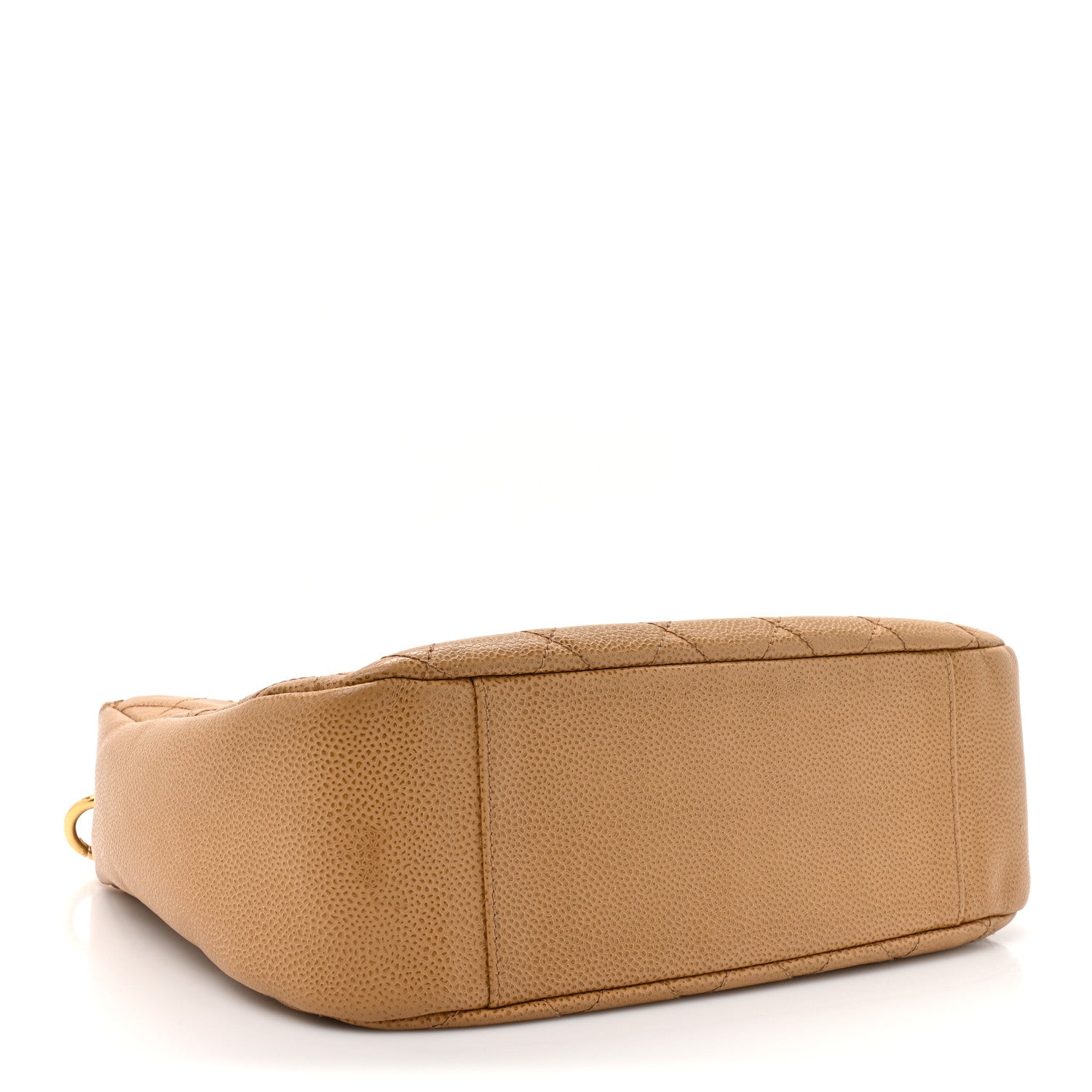 Caviar Quilted Timeless CC Shoulder Bag Beige