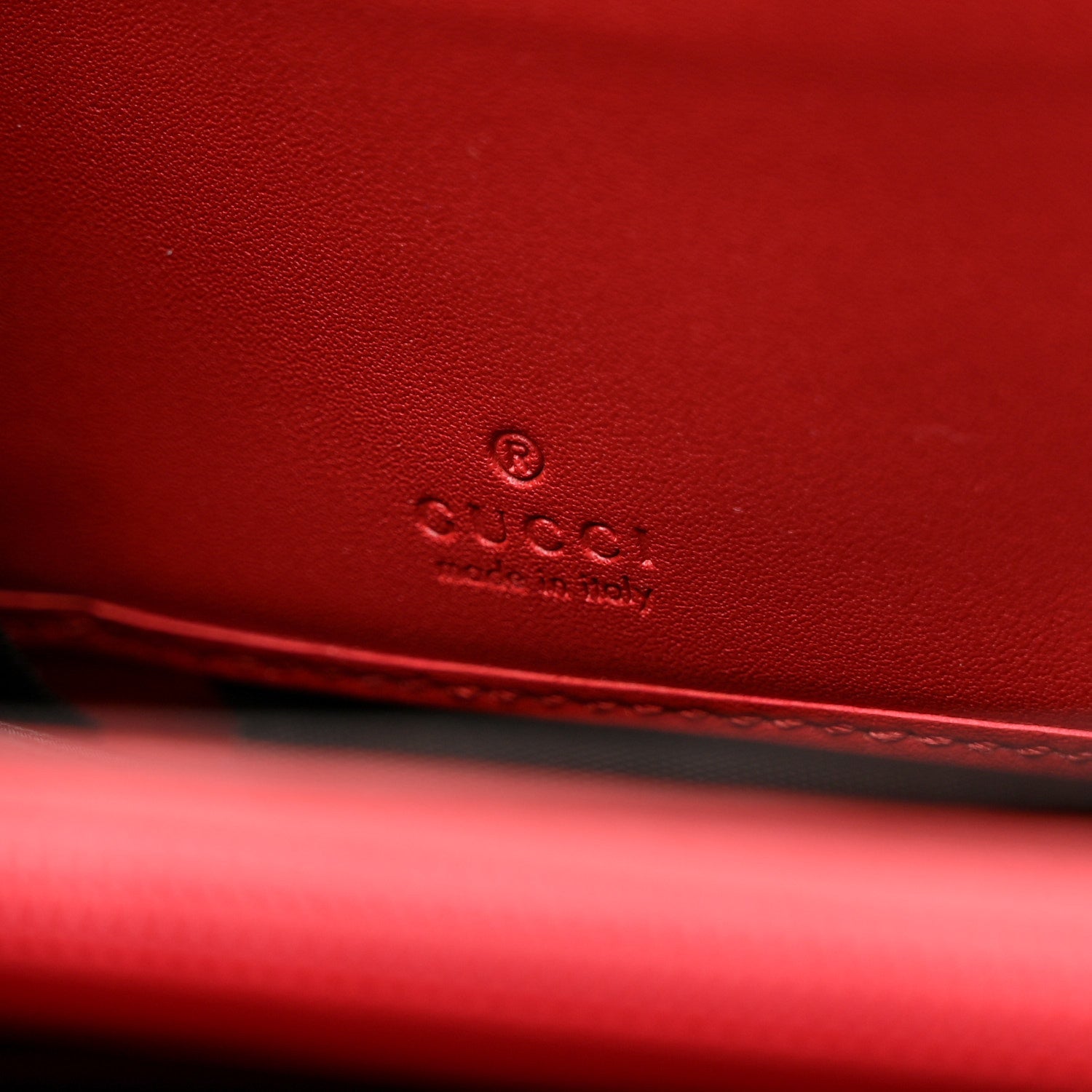 GG Supreme Monogram Mystic Cat Zip Around Wallet Red