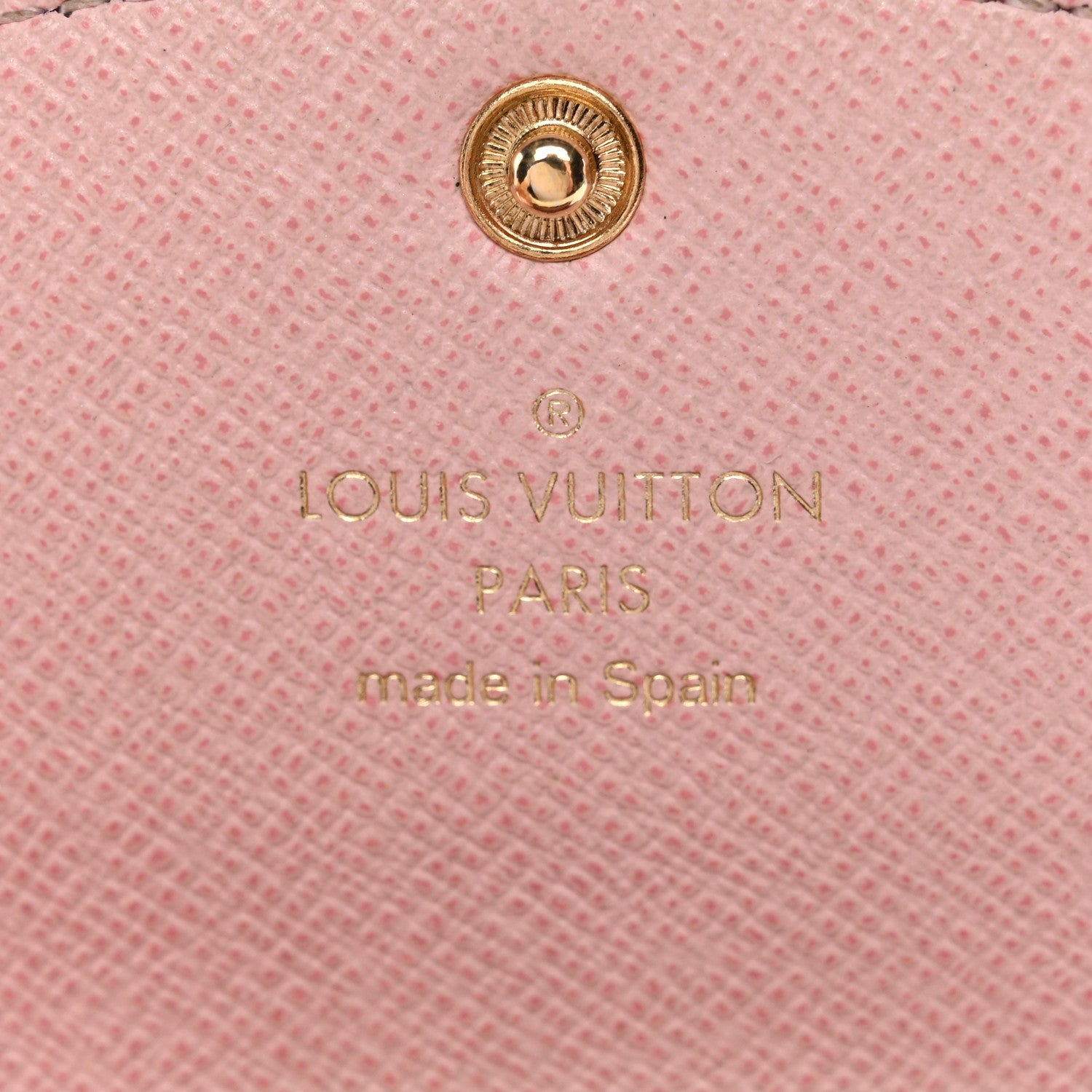 Damier Ebene Rosalie Coin Purse Rose Ballerine