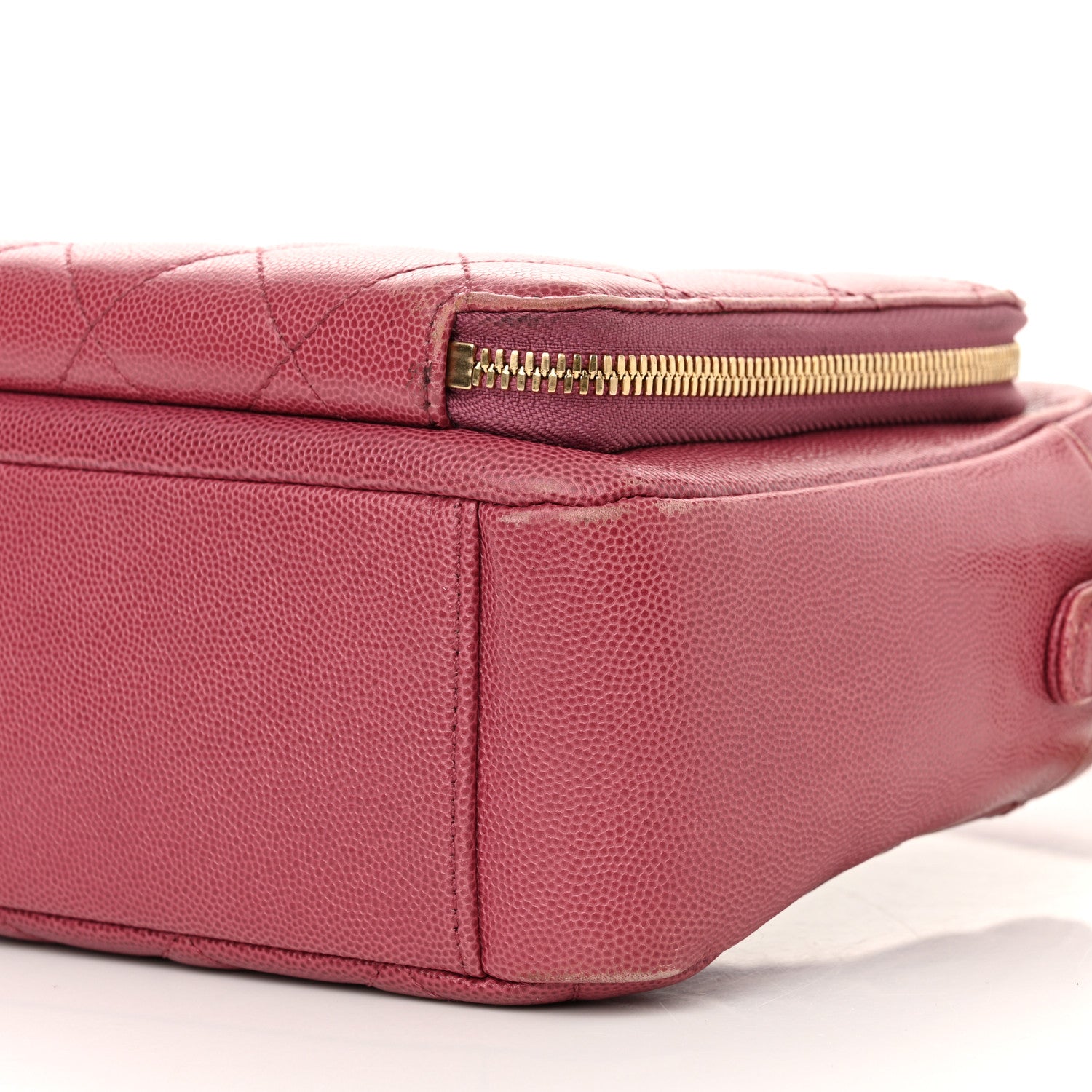 Caviar Quilted Medium Business Affinity Camera Case Dark Pink