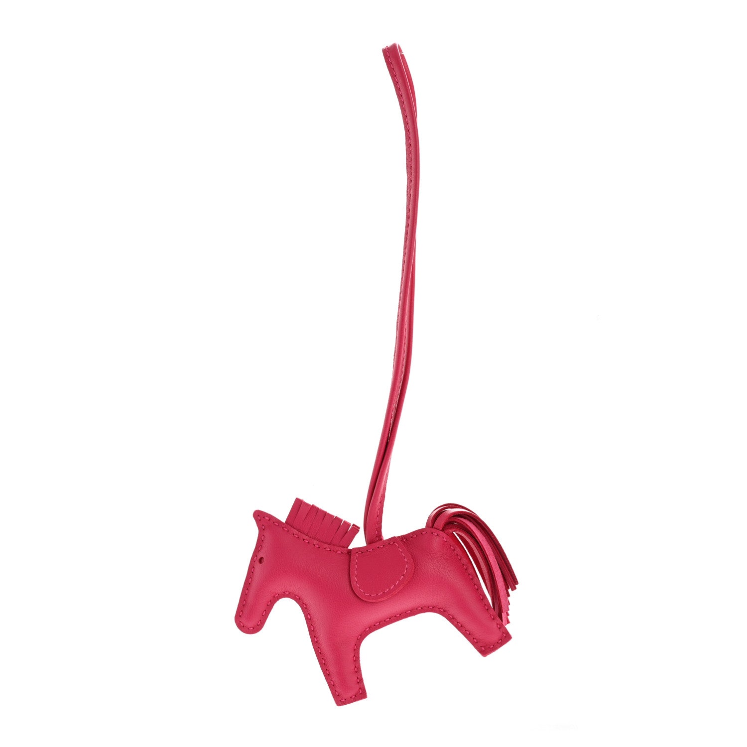 Milo Lambskin Grigri Rodeo Horse Bag Charm PM Rose Mexico