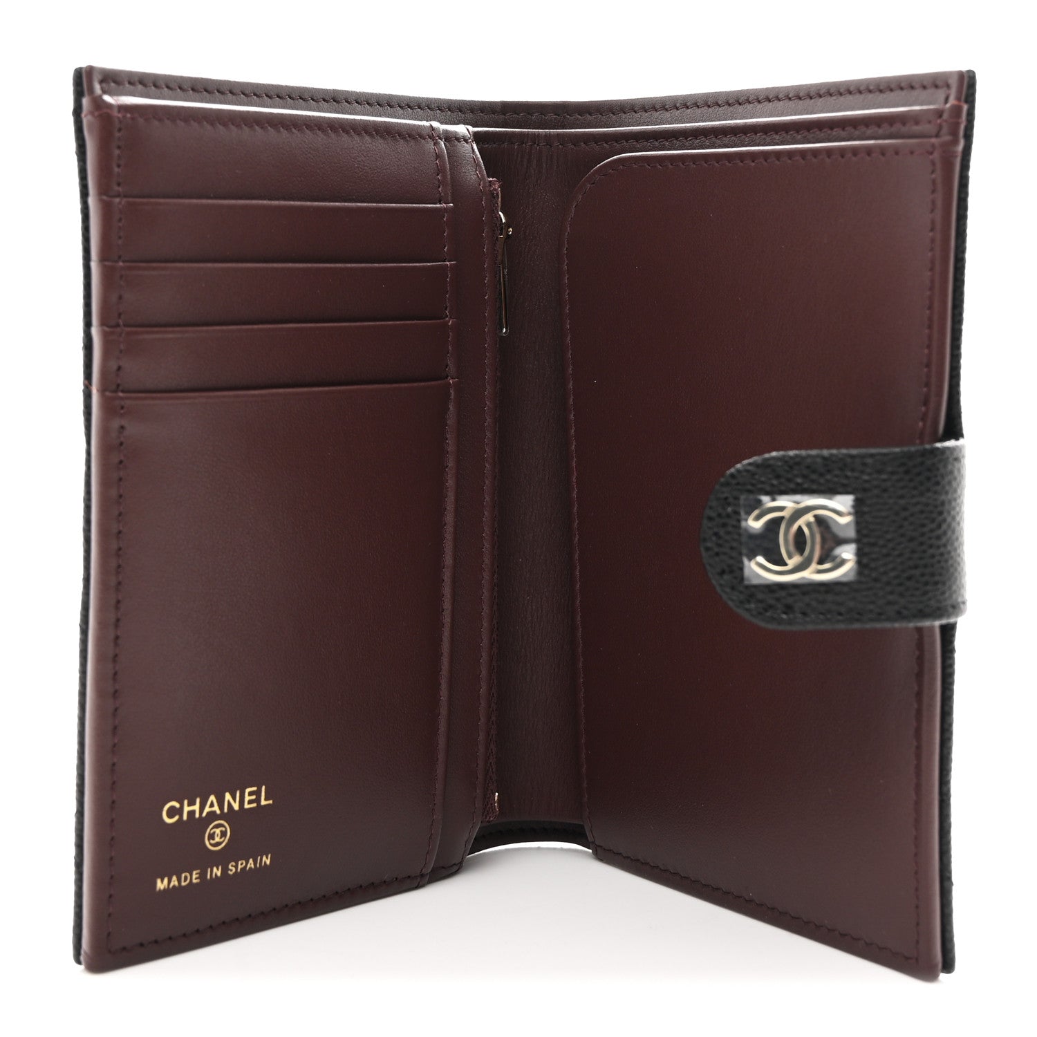 Caviar Quilted Passport Holder Black