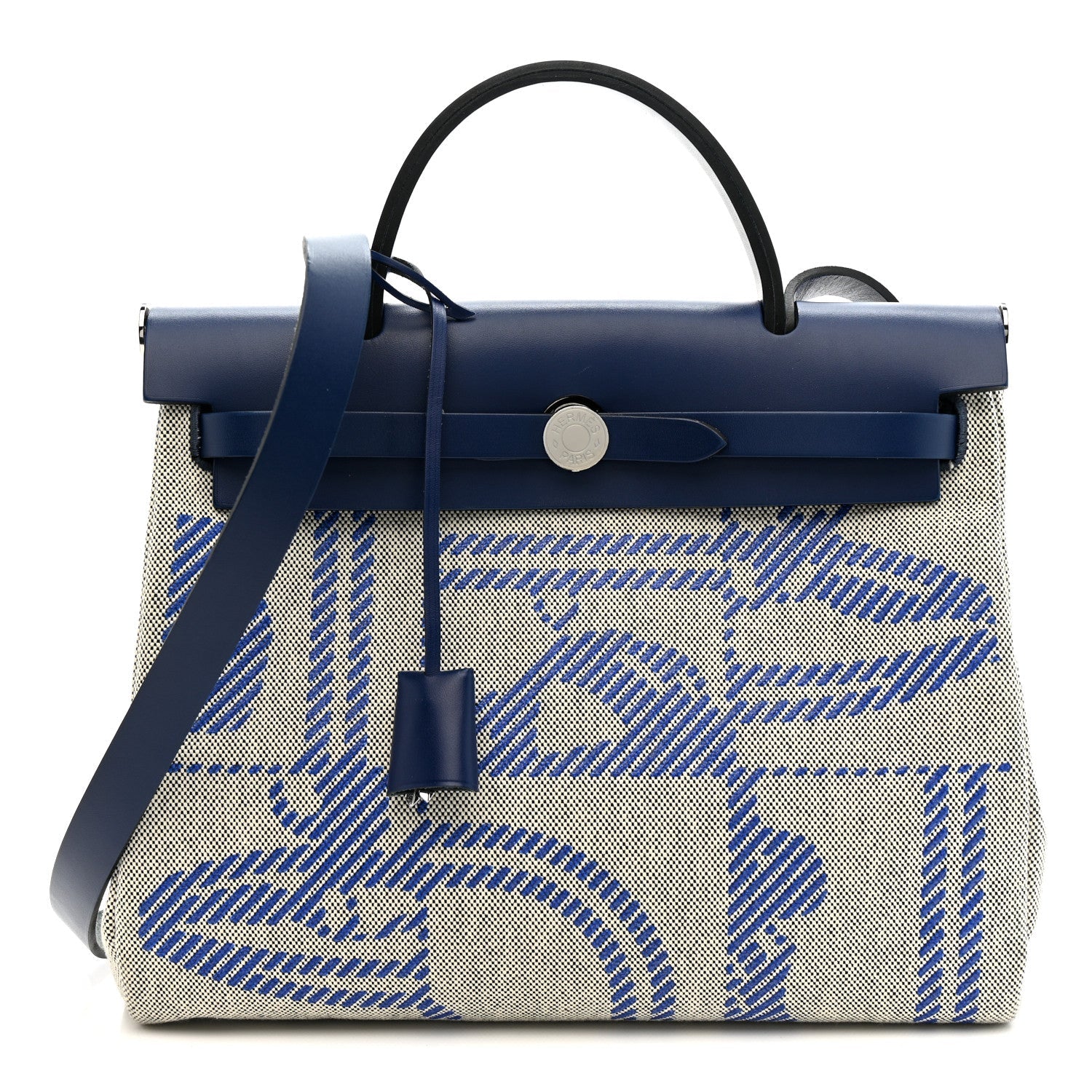 Vache Hunter Toile H Brides de Gala Herbag Zip Retourne 31 PM Bleu De France Ecru Bleu Saphir