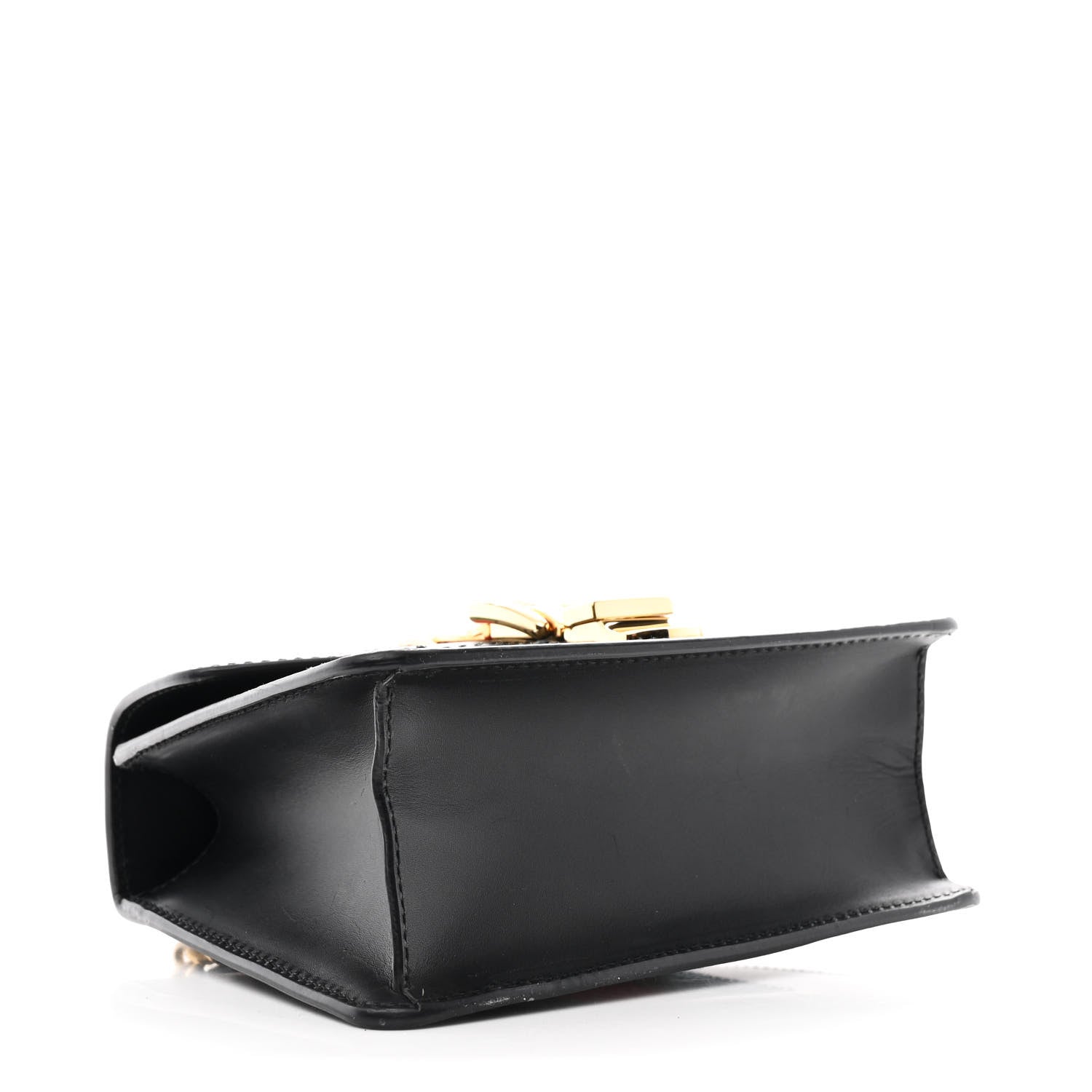 Calfskin Mini Sylvie Chain Shoulder Bag Black