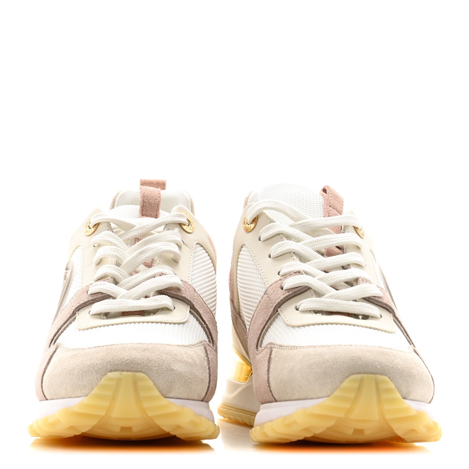 Suede Mesh Run Away Sneakers 35.5 White Grey