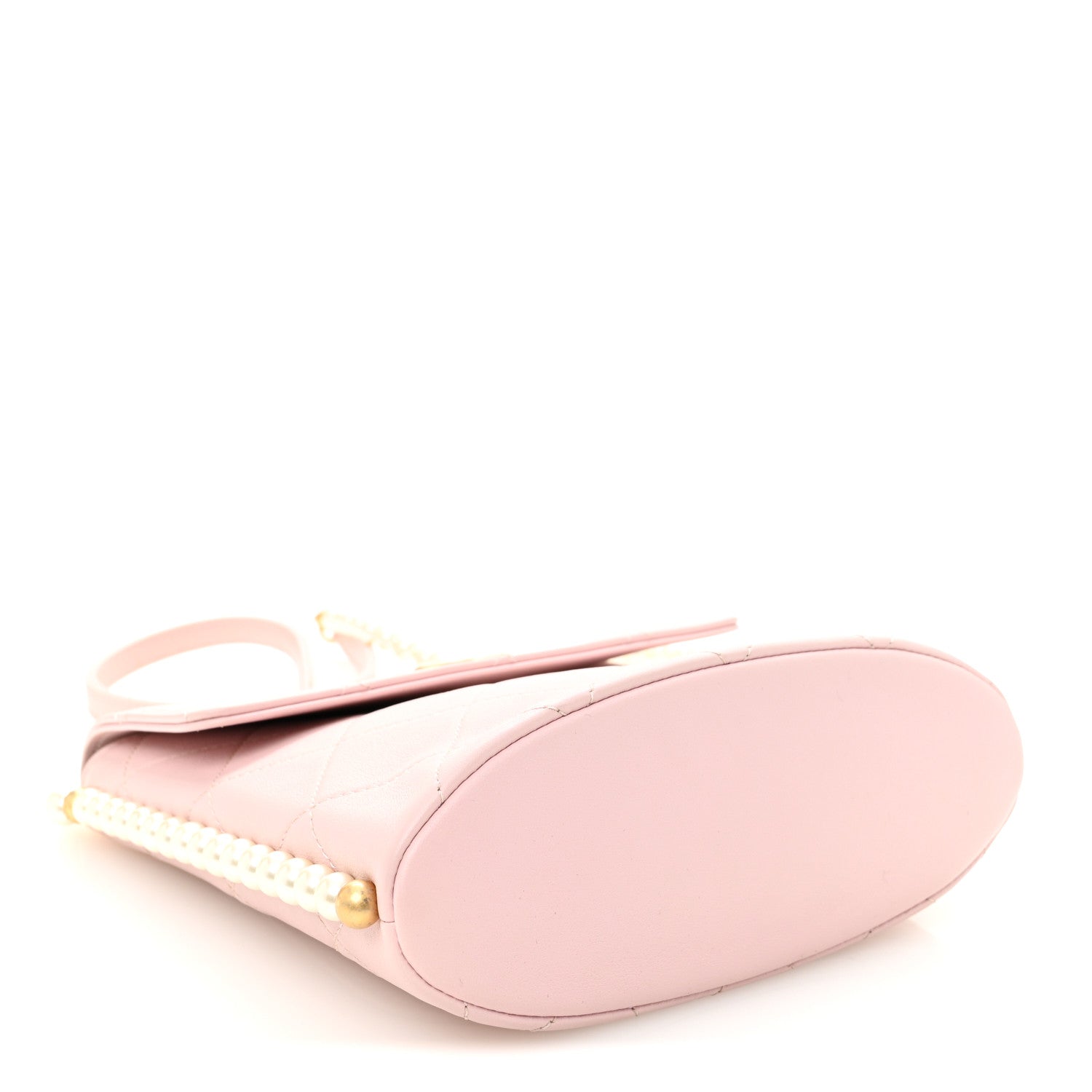 Calfskin Quilted Pearl Small About Pearls Hobo Bag Light Pink