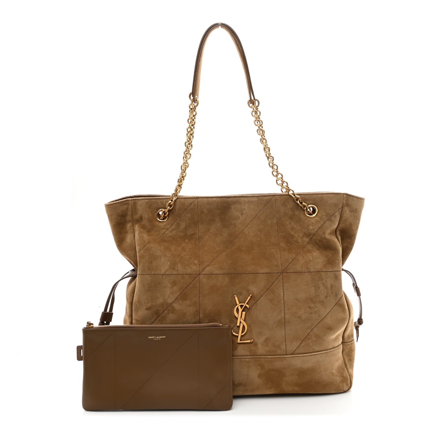 Suede Jamie Medium Shopping Tote Golden Leaf