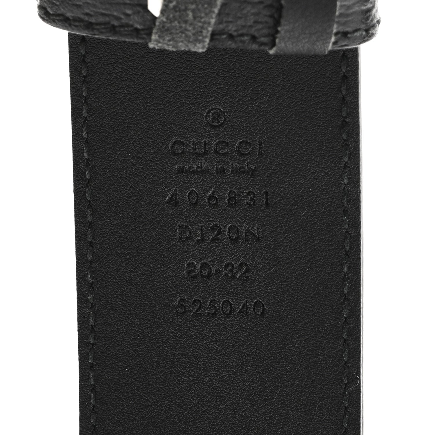 Textured Calfskin Double G 40mm Belt 80 32 Black
