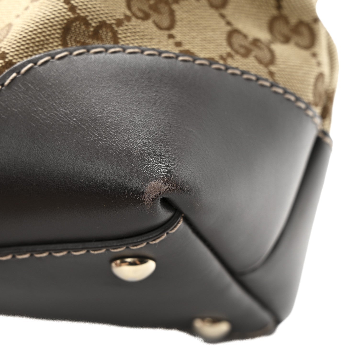 Monogram Small Lovely Heart Tote Dark Brown