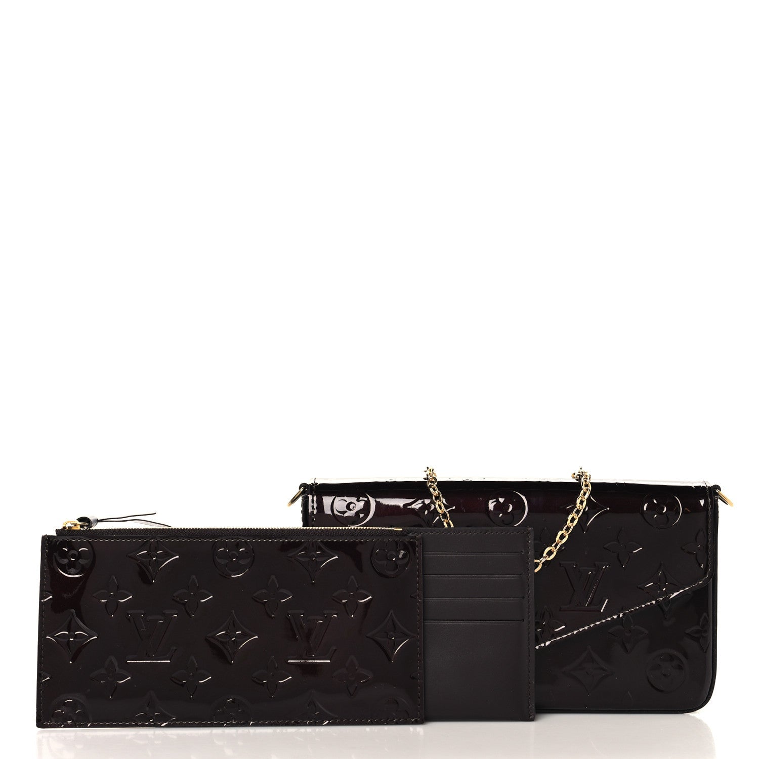 Vernis Pochette Felicie Chain Wallet Amarante