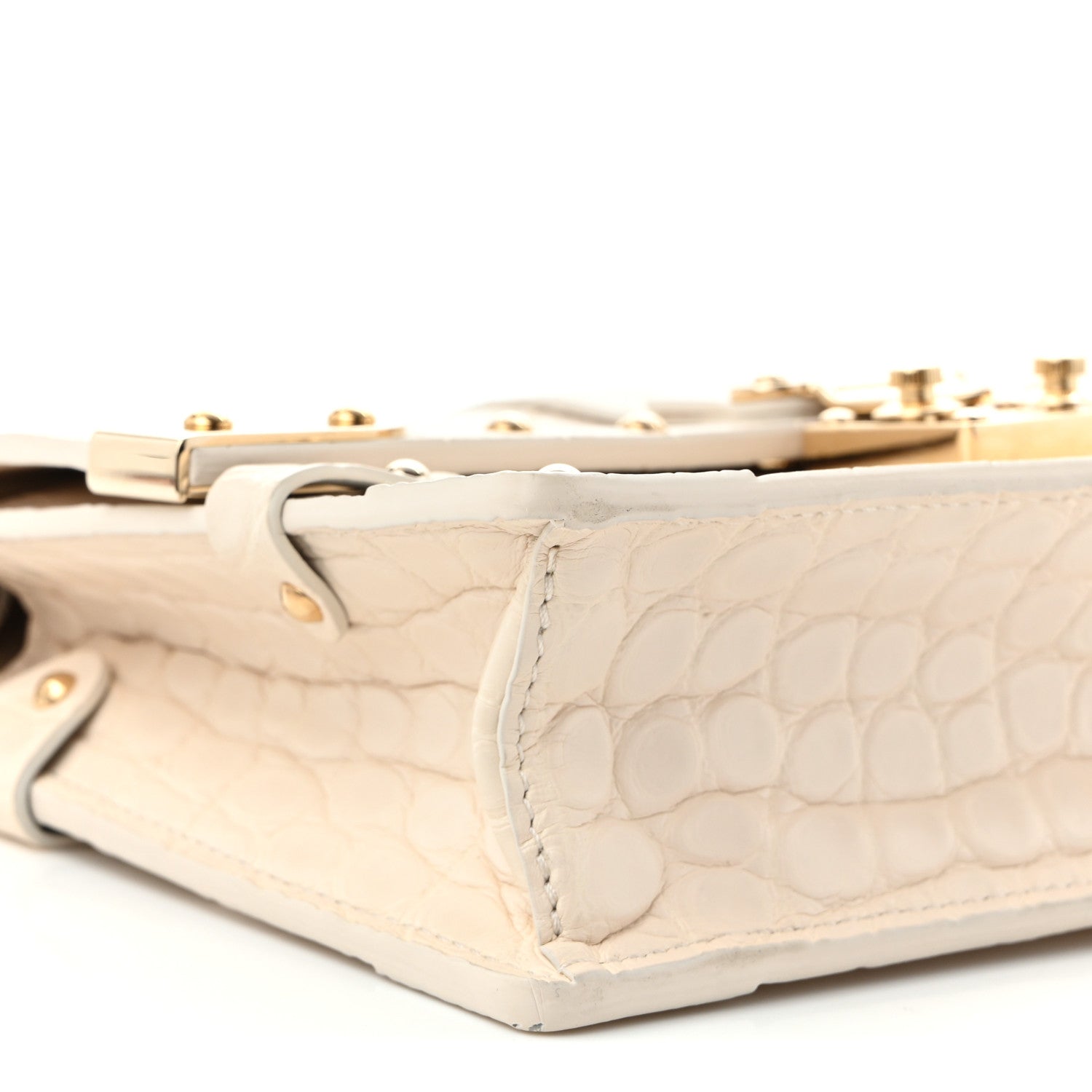 Alligator Trunk Chain Wallet Latte