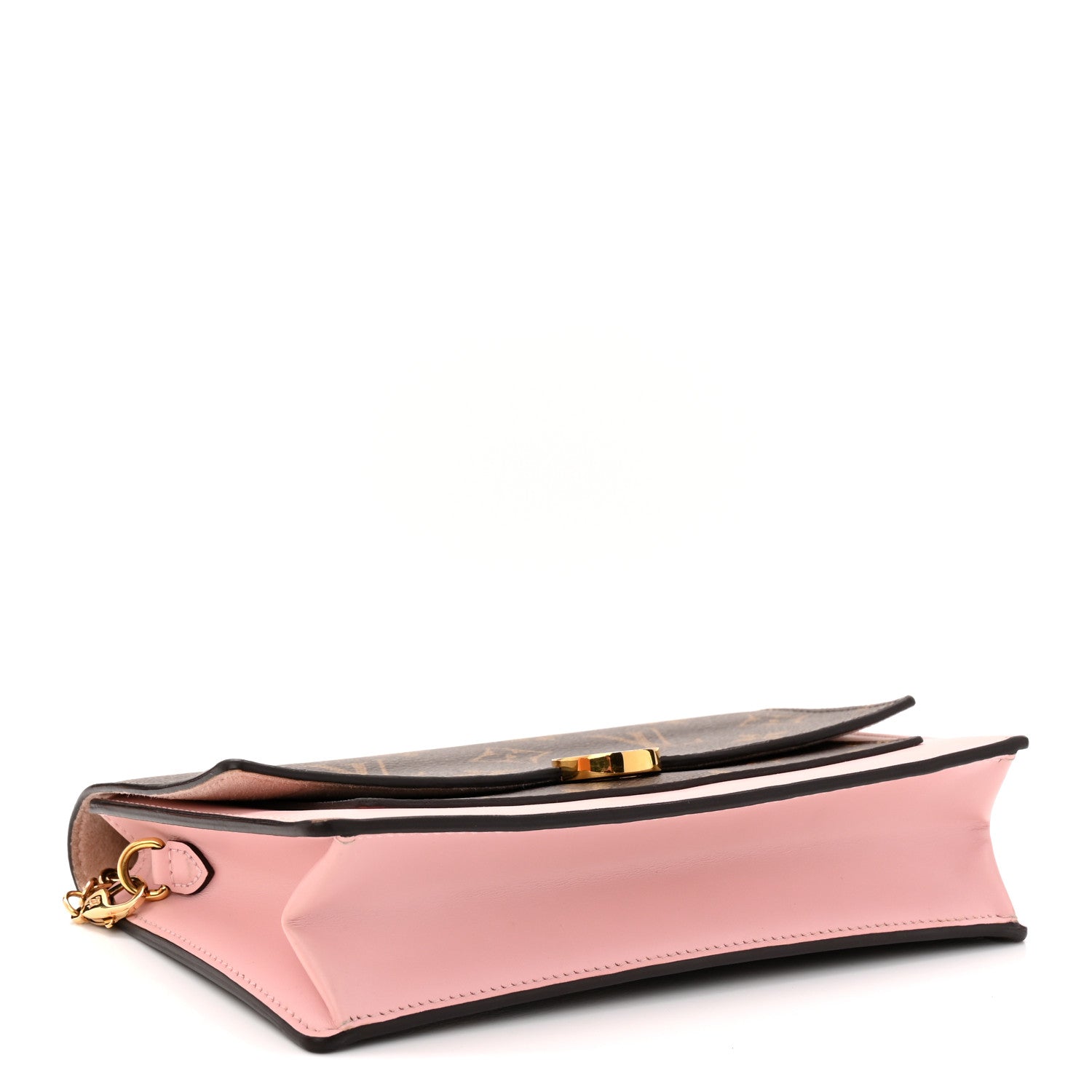 Monogram Flore Chain Wallet Rose Ballerine