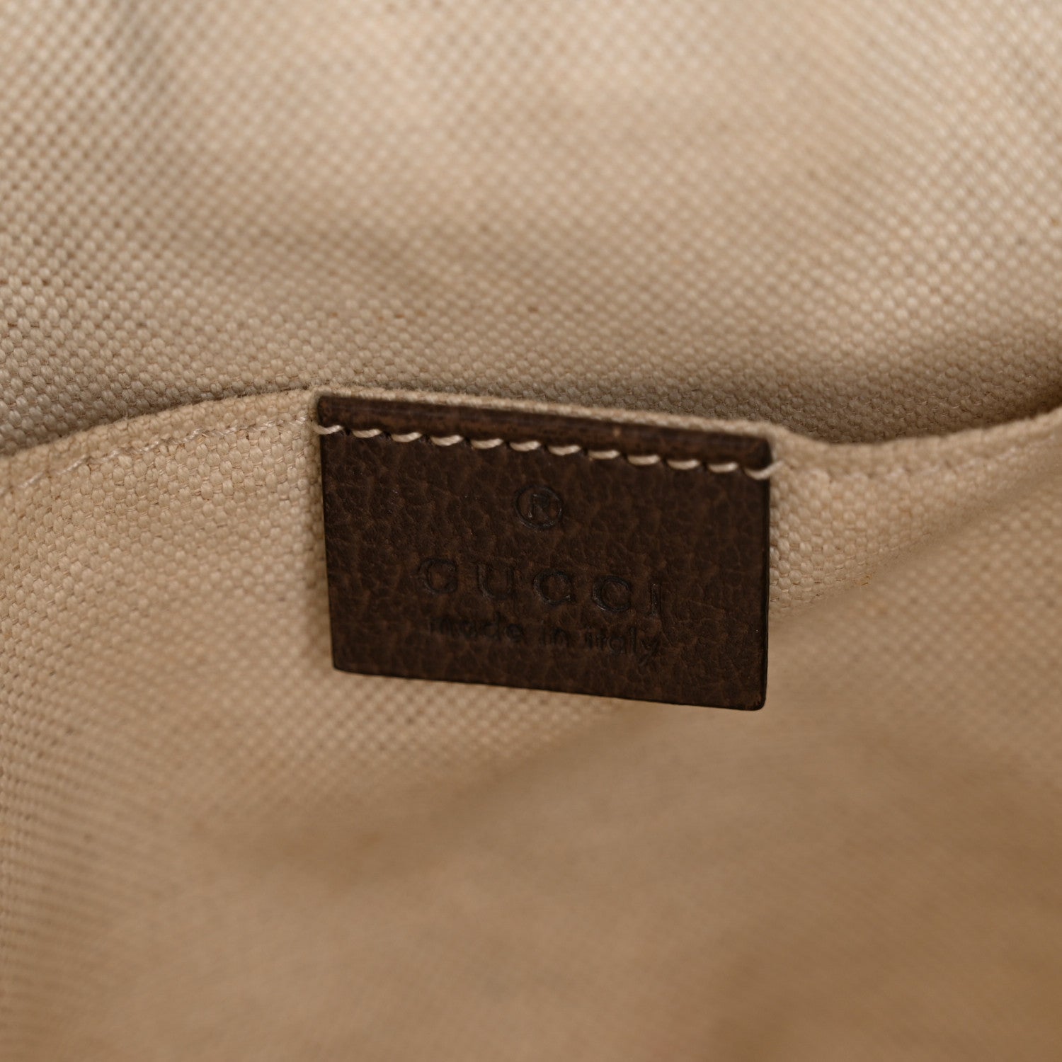 GG Supreme Monogram Neo Vintage Drawstring Bucket Backpack Beige New Acero Crop