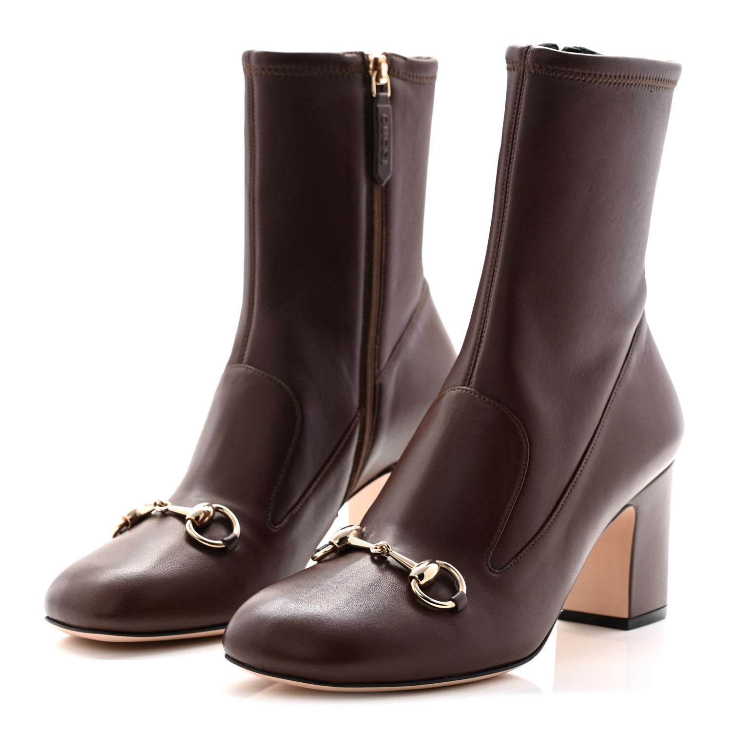 Nappa Horsebit Ankle Boots 38 New Chocolate