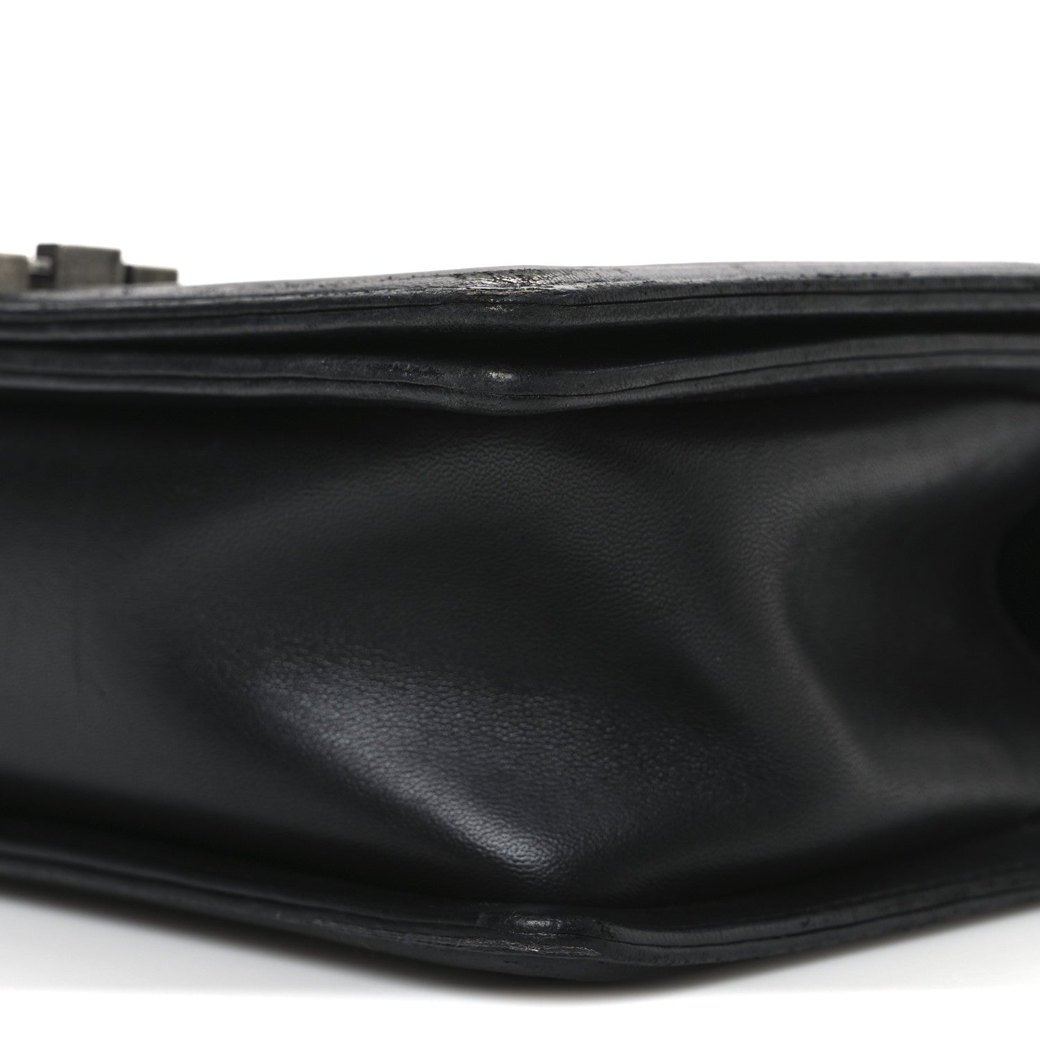 Lambskin Quilted Medium Boy Flap Black