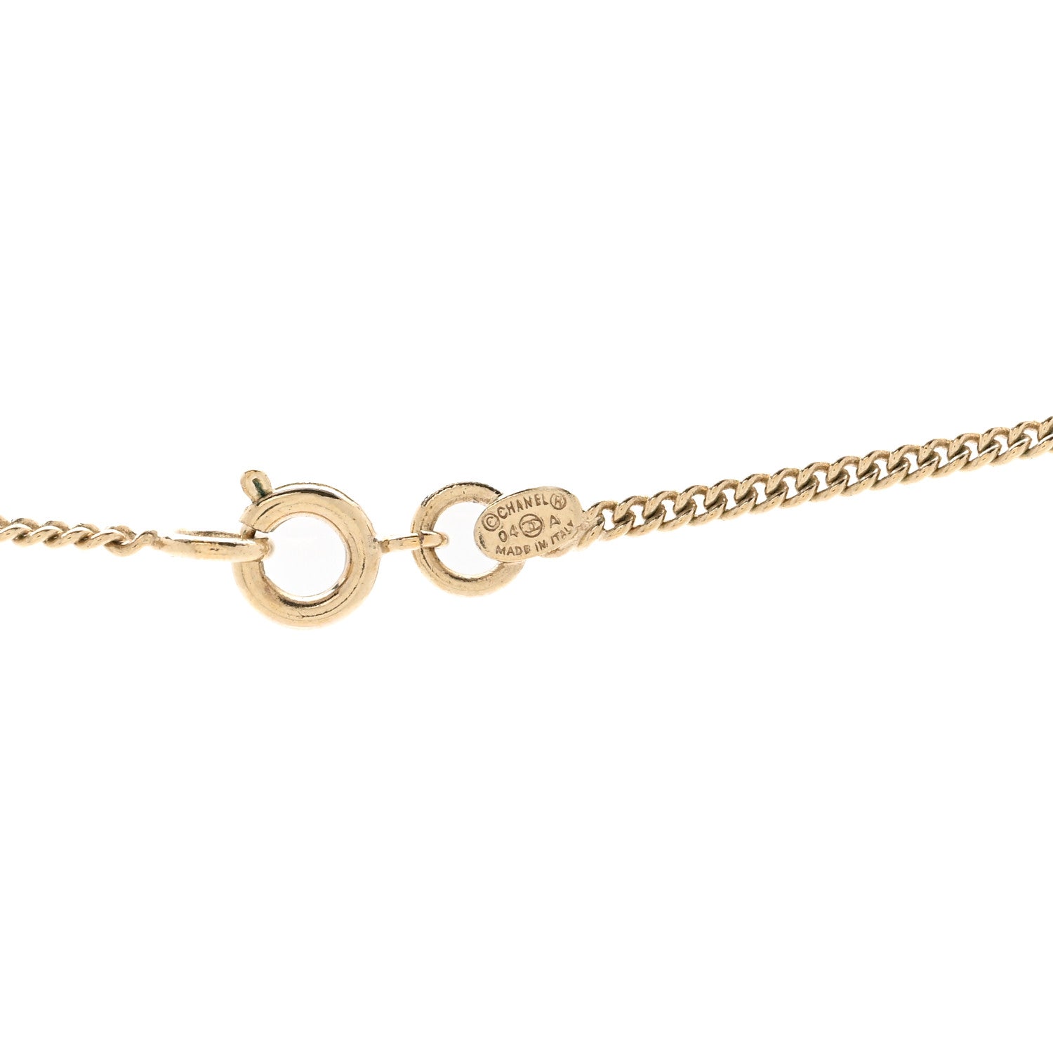 Crystal CC Necklace Gold Multicolor