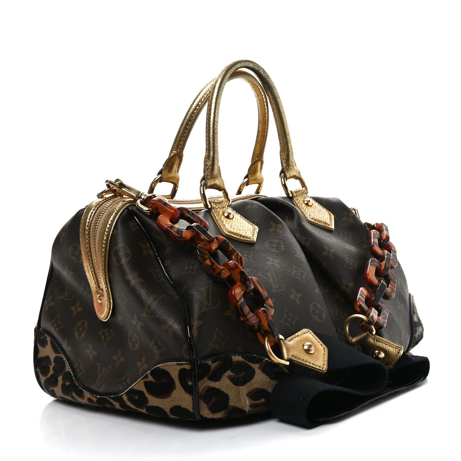 Monogram Leopard Stephen Bag