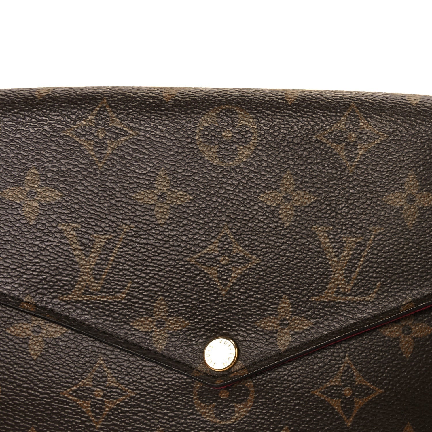 Monogram Pochette Felicie Chain Wallet Fuchsia