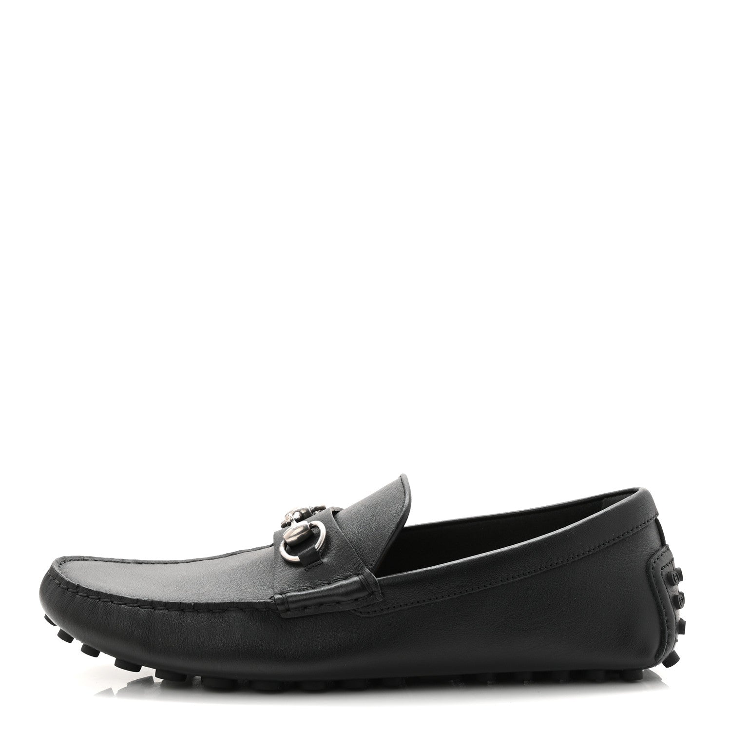 Soft Clove Calfskin Mens Horsebit Driver Loafers 9.5 Black