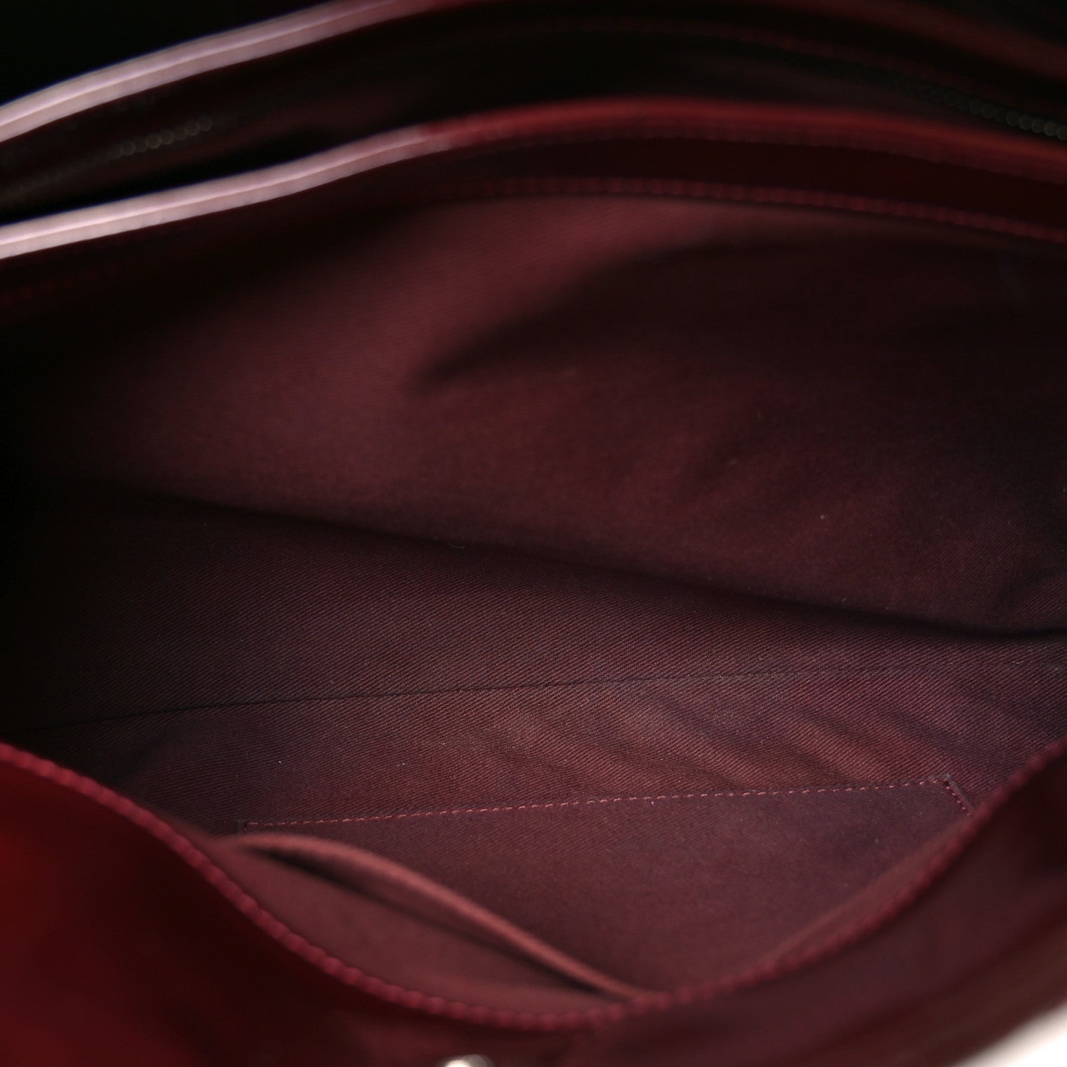 Patent Quilted Large Just Mademoiselle Bowling Bag Plum