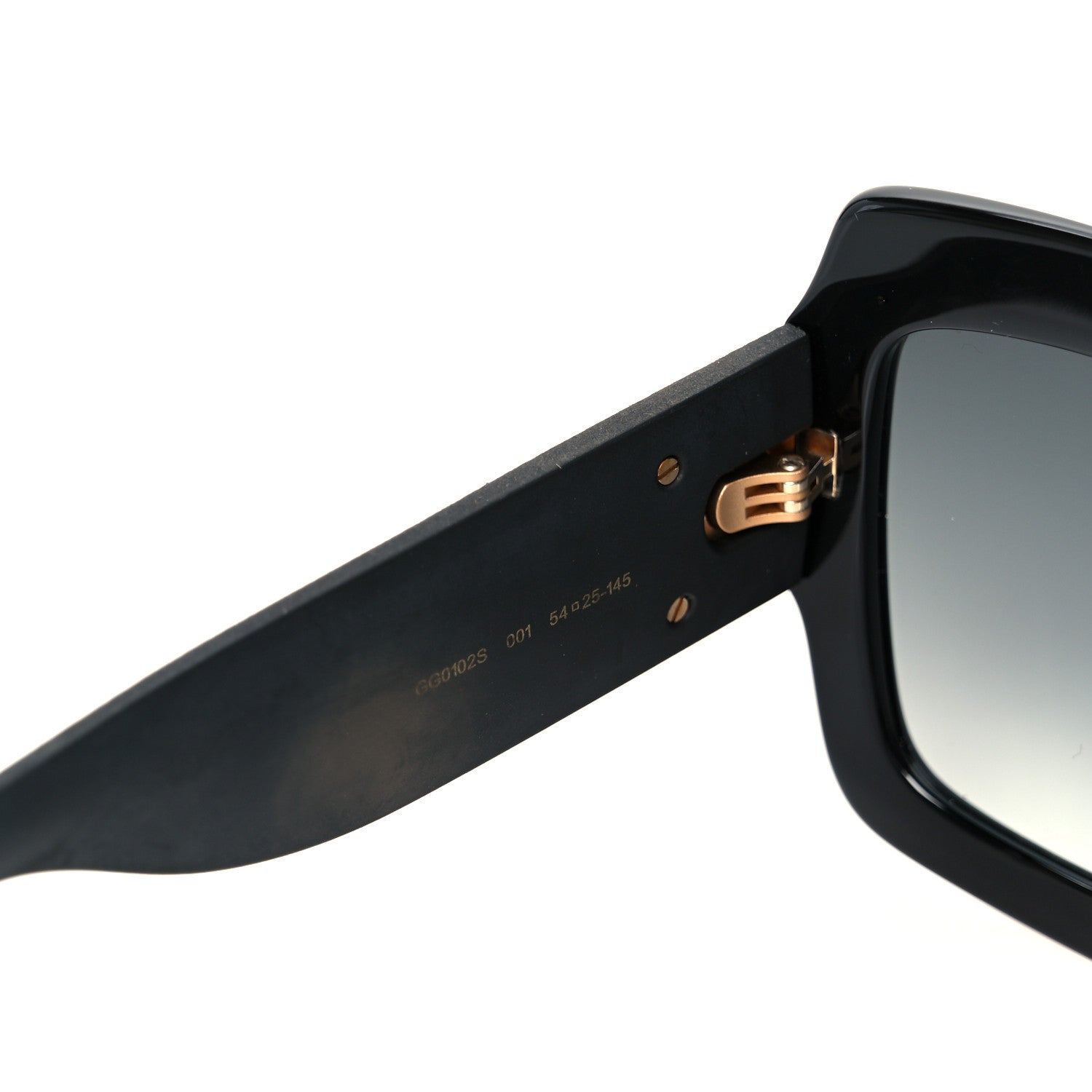 Square Frame GG0102S Sunglasses Glitter Black