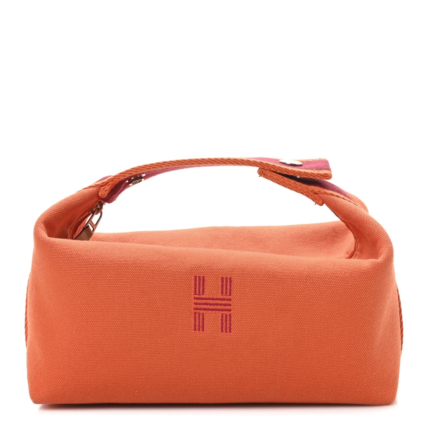 Canvas Small Bride-A-Brac Pouch Orange Burgundy