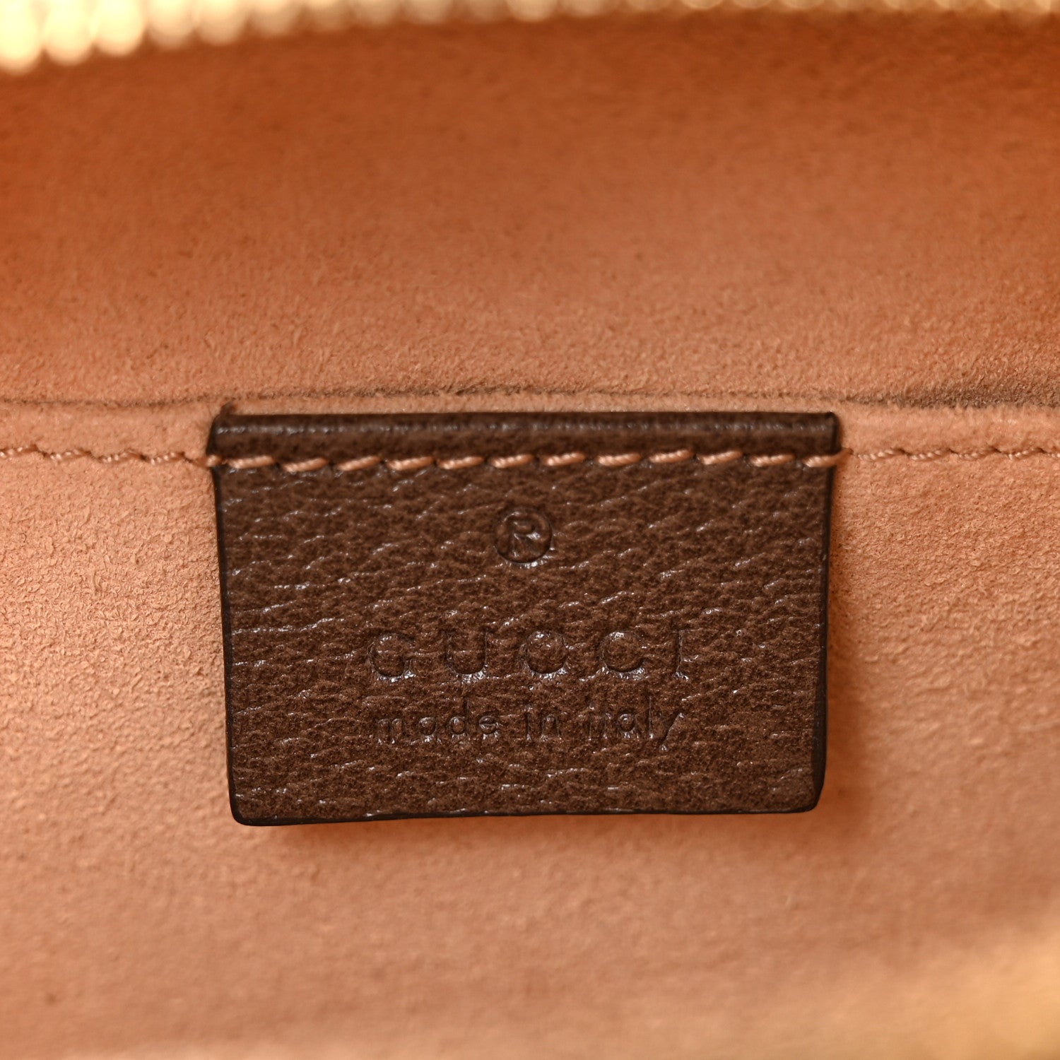 GG Supreme Monogram Mini Ophidia Top Handle Shoulder Bag Brown