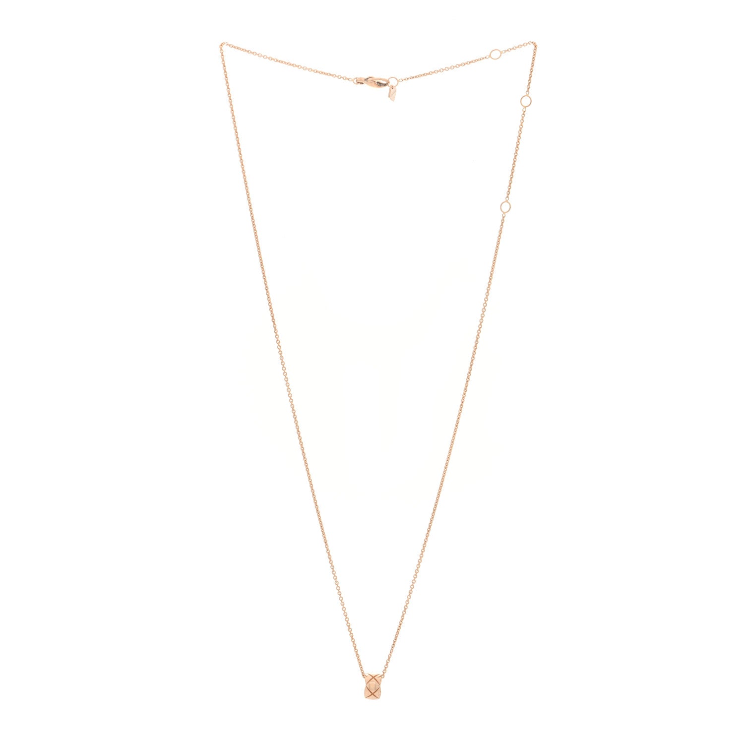 18K Beige Gold Coco Crush Round Pendant Necklace