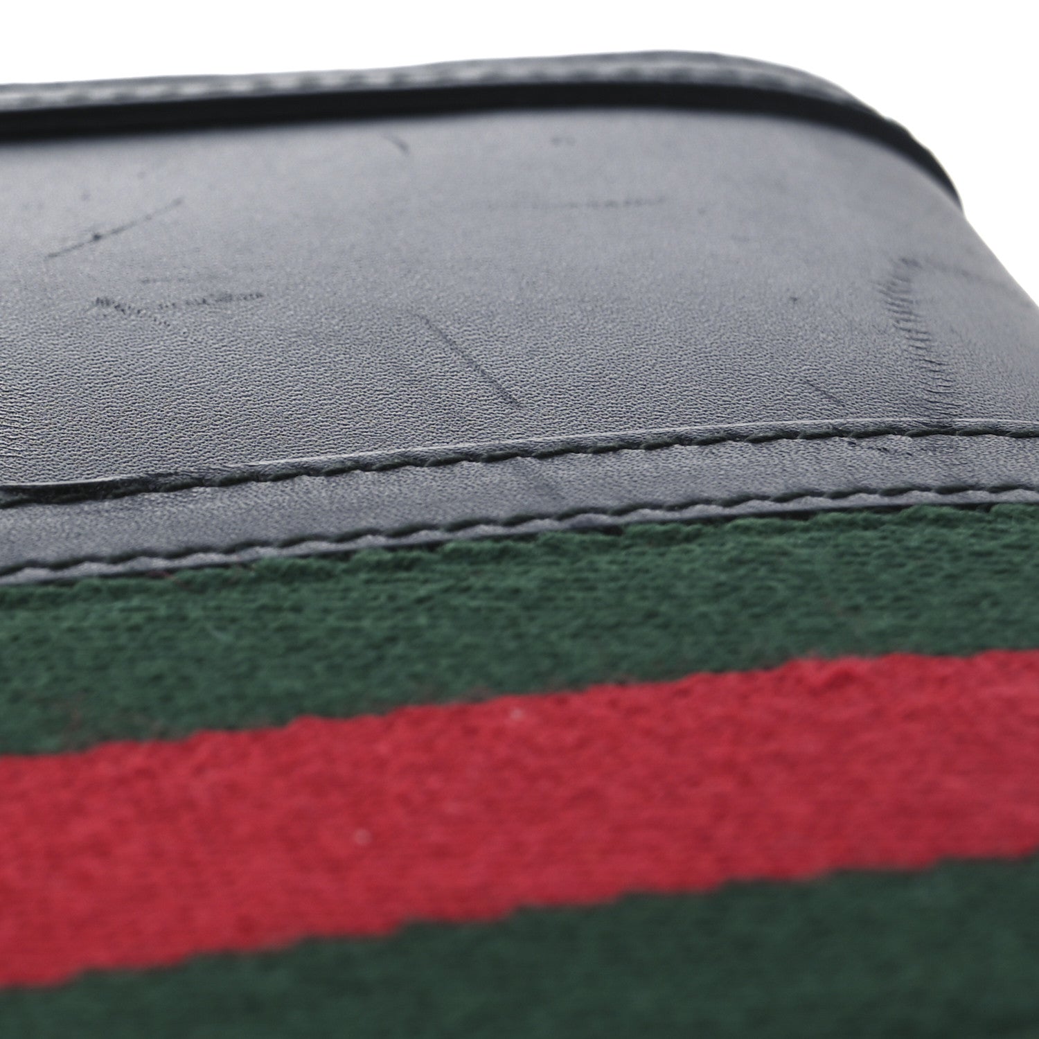 Calfskin Web Continental Wallet Black