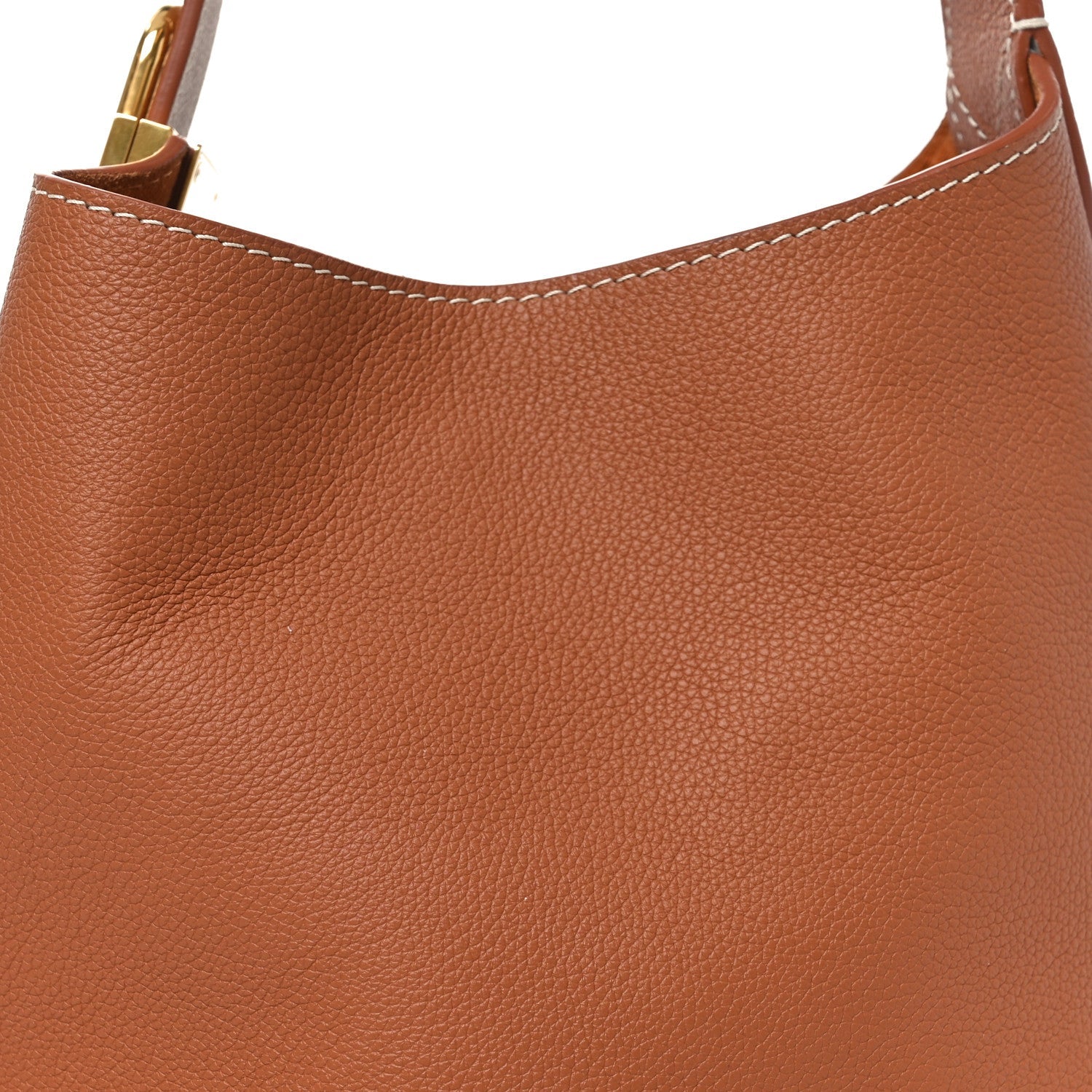 Grained Calfskin Low Key Hobo PM Cognac