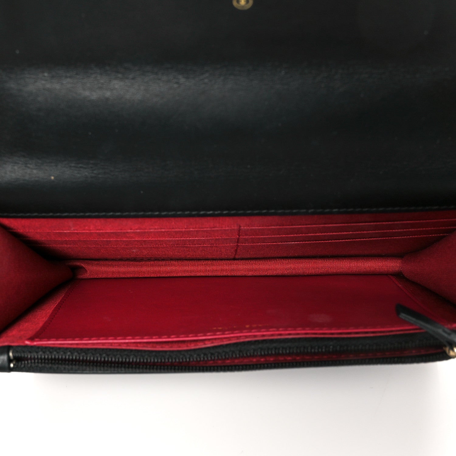 Goatskin Quilted Chanel 19 Wallet On Chain WOC Black