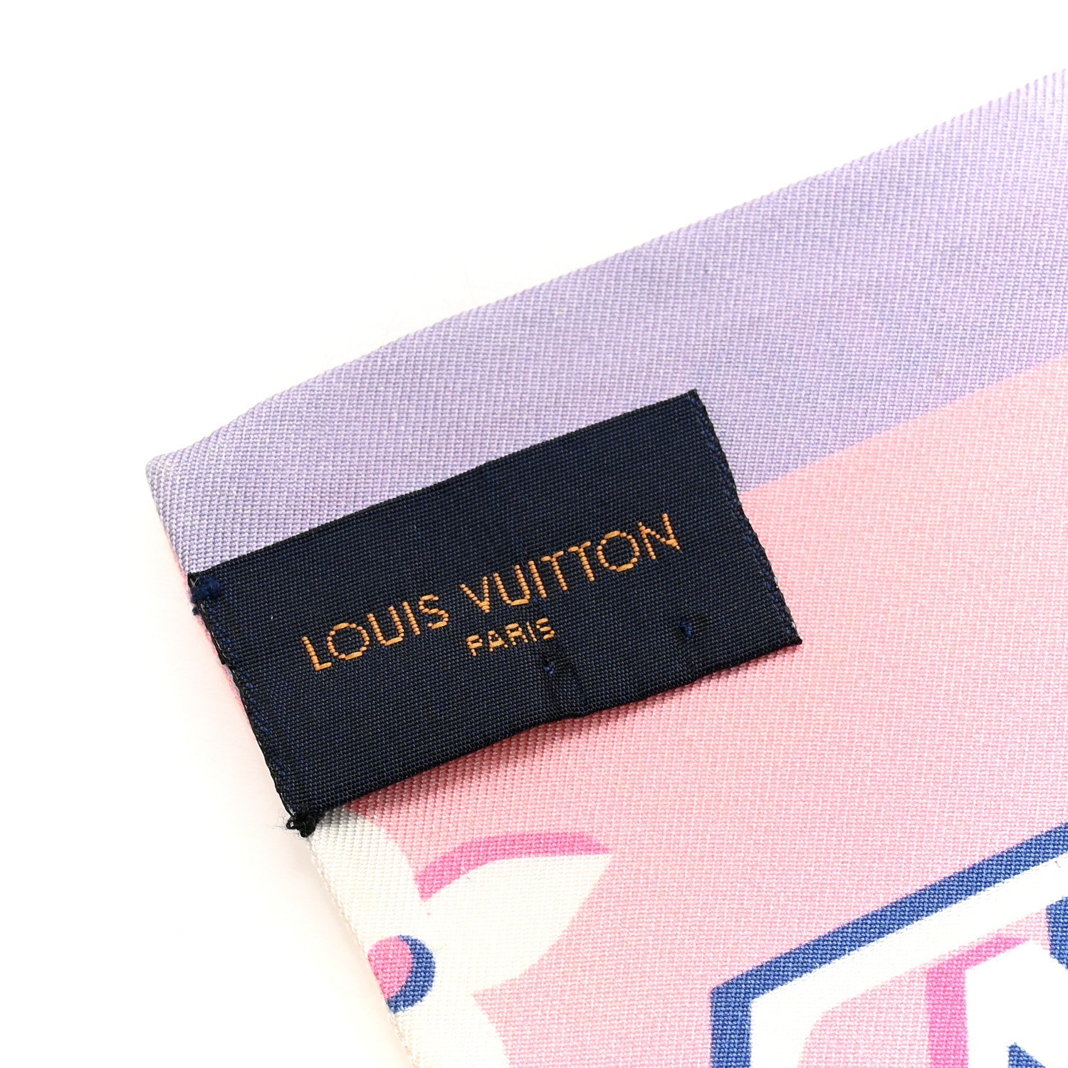 Silk Monogram Escale Perfect Match Bandeau Bleu Rose