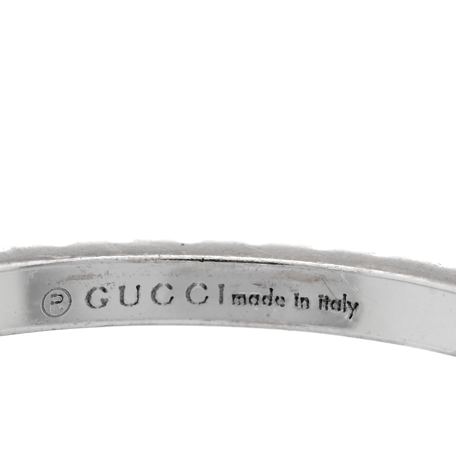 18K White Gold Diamond Interlocking G Ring  53 6.5