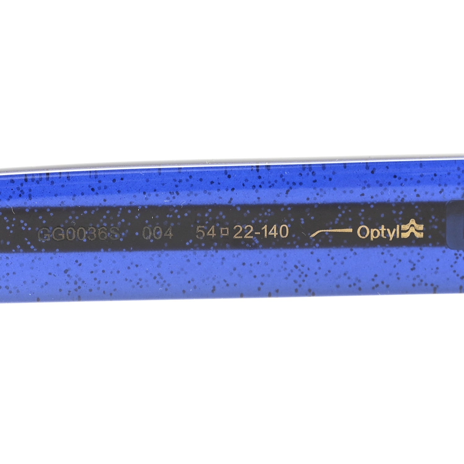 Acetate Square Frame Web Glitter Sunglasses GG0036S Brown Blue