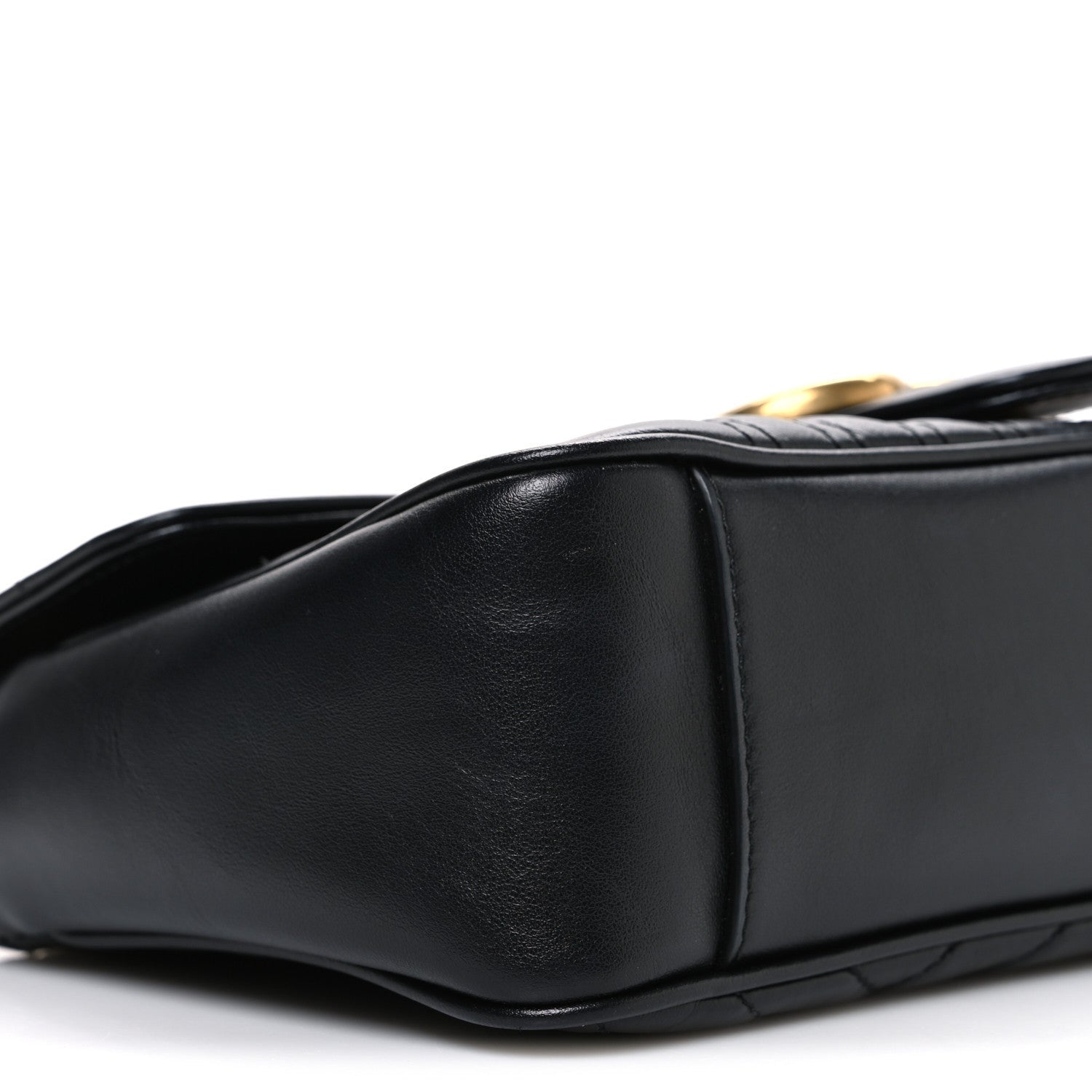 Calfskin Matelasse Small GG Marmont Shoulder Bag Black