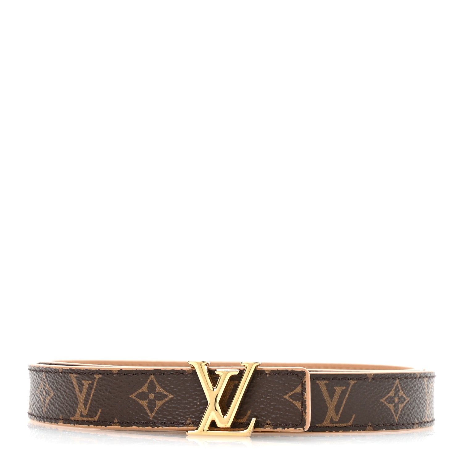 Calfskin Monogram 20mm LV Iconic Reversible Belt 75 30 Arizona Beige