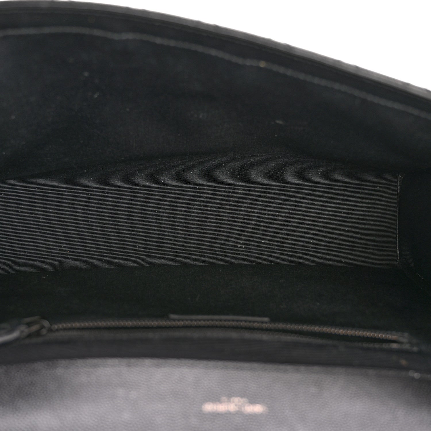 Grain De Poudre Textured Mixed Matelasse Large Triquilt Monogram Monochrome Satchel Black