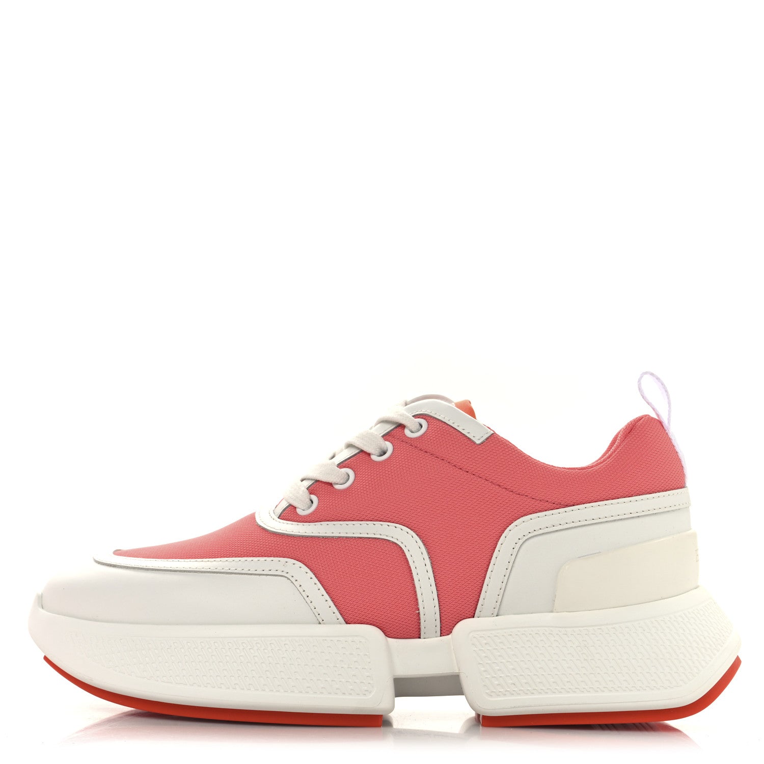 Mesh Calfskin Womens Giga Sneakers 37 Rose Du Desert White