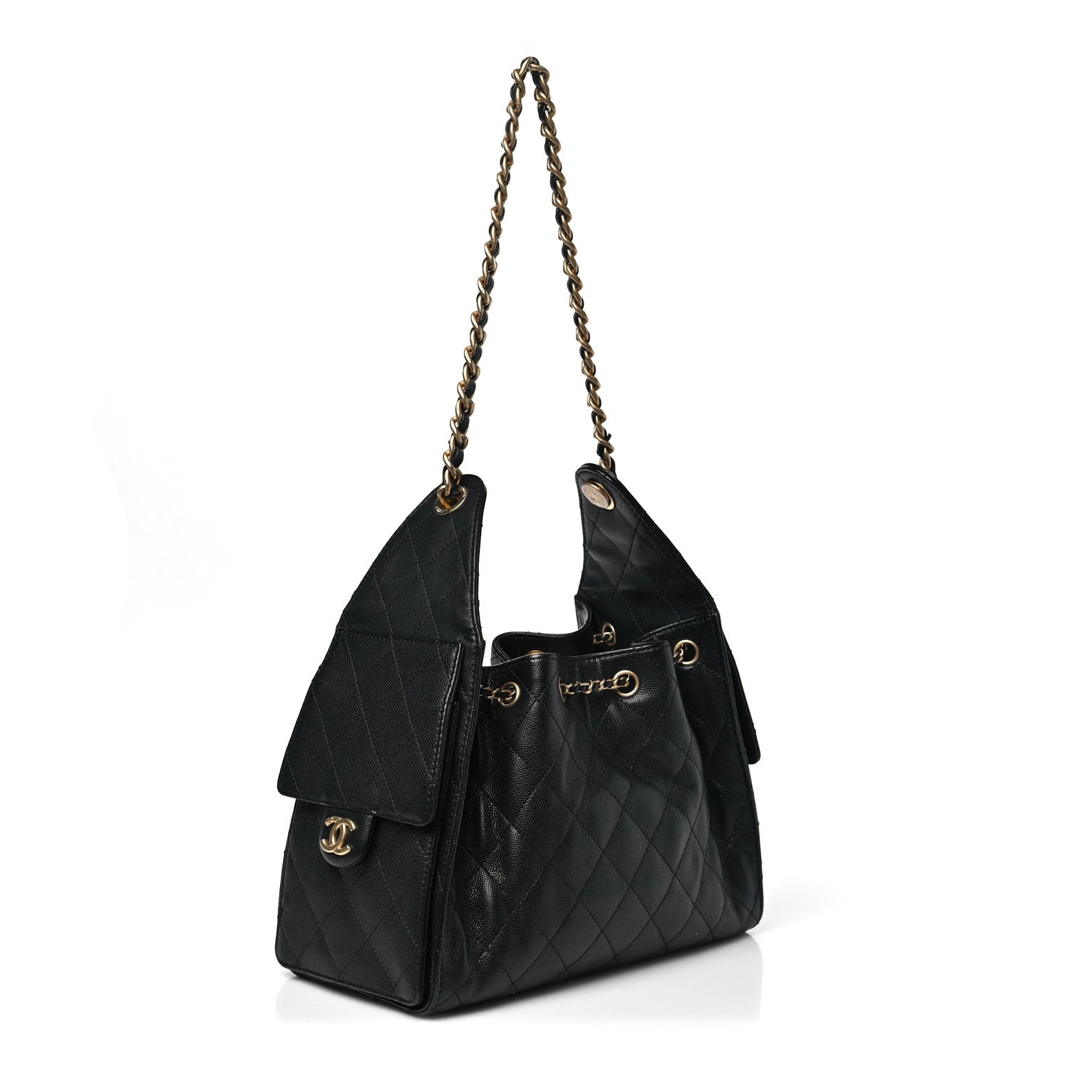 Caviar Quilted Small Chanel 25 Handbag Black