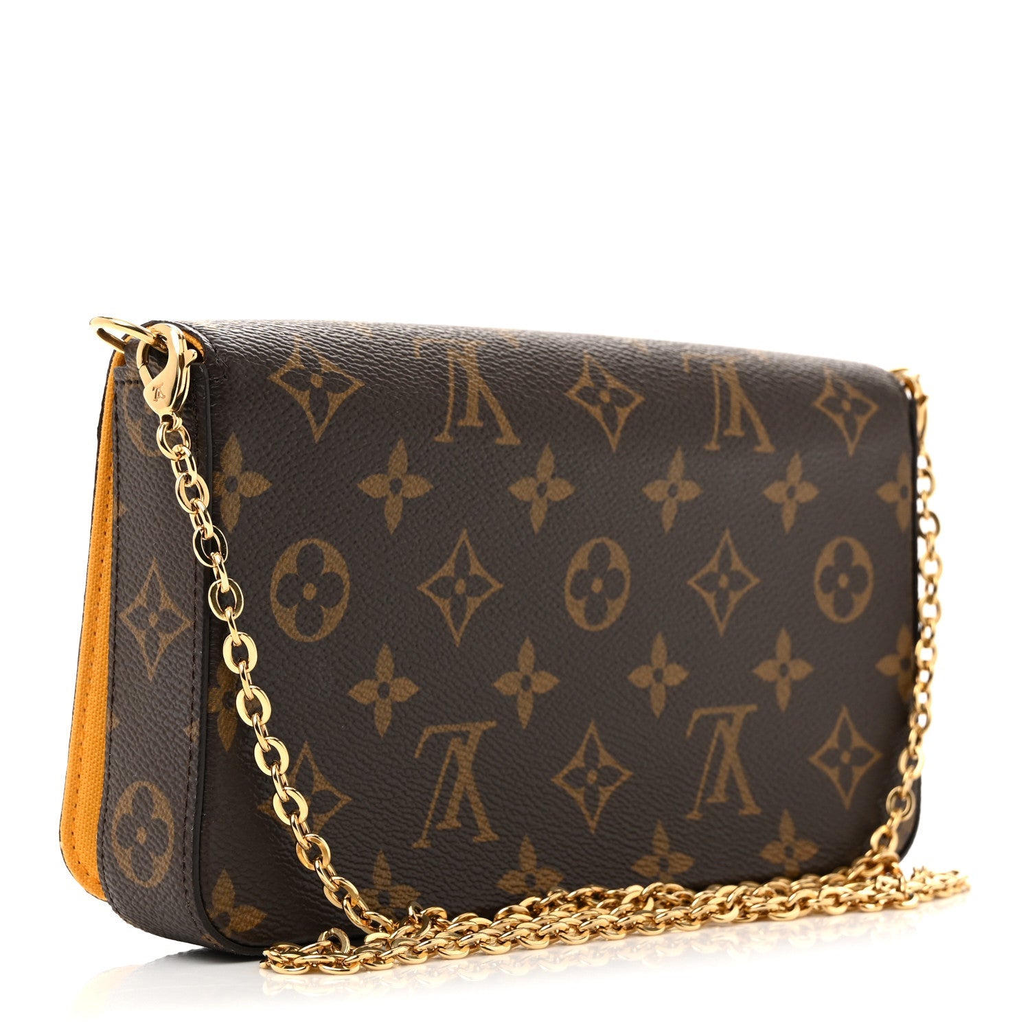 Monogram 2022 Christmas Animation New York Soho Pochette Felicie Chain Wallet Yellow