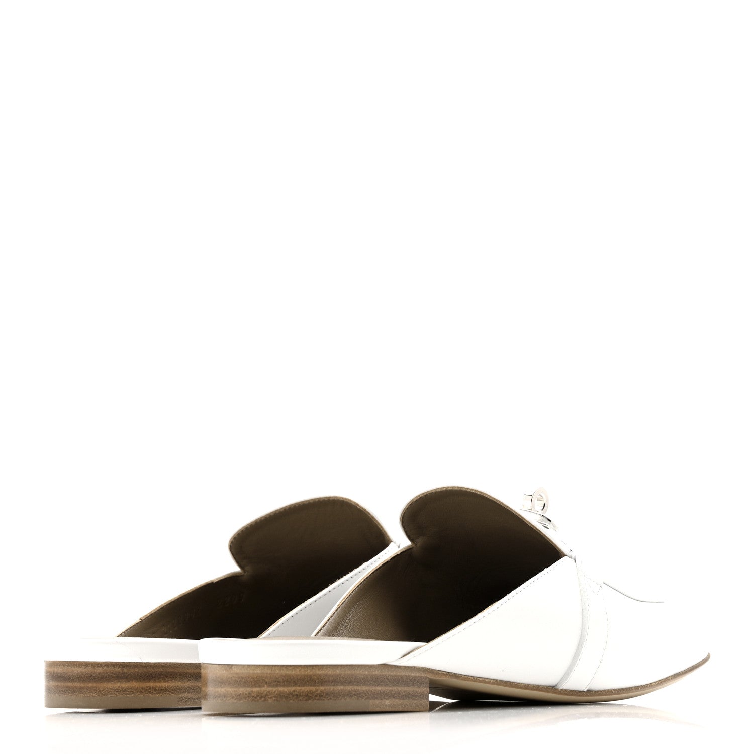 Calfskin Oz Mules 38.5 White