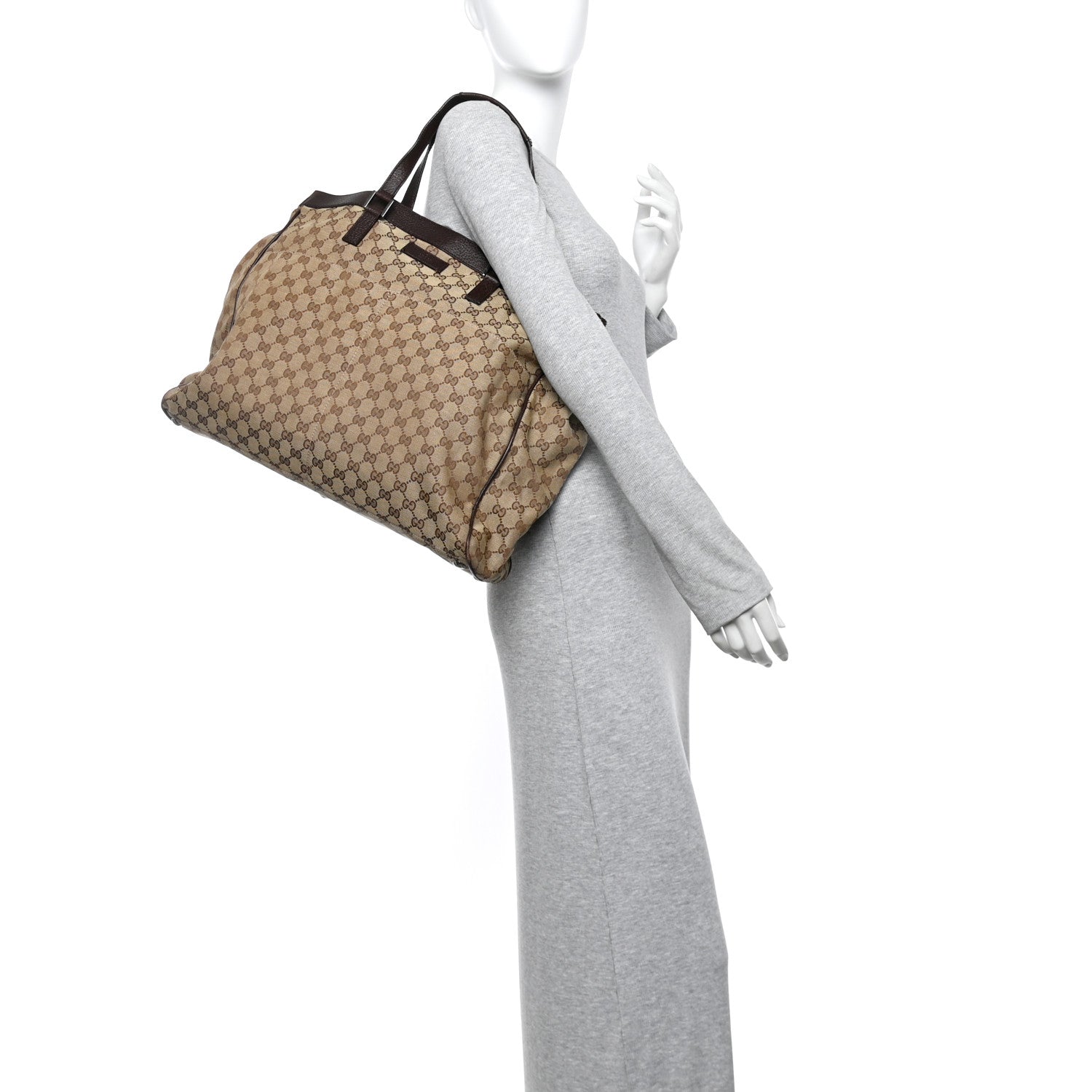 Soft GG Supreme Monogram Tote Dark Brown