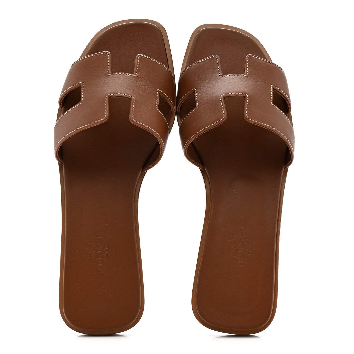 Box Calfskin Oran Sandals 37 Gold